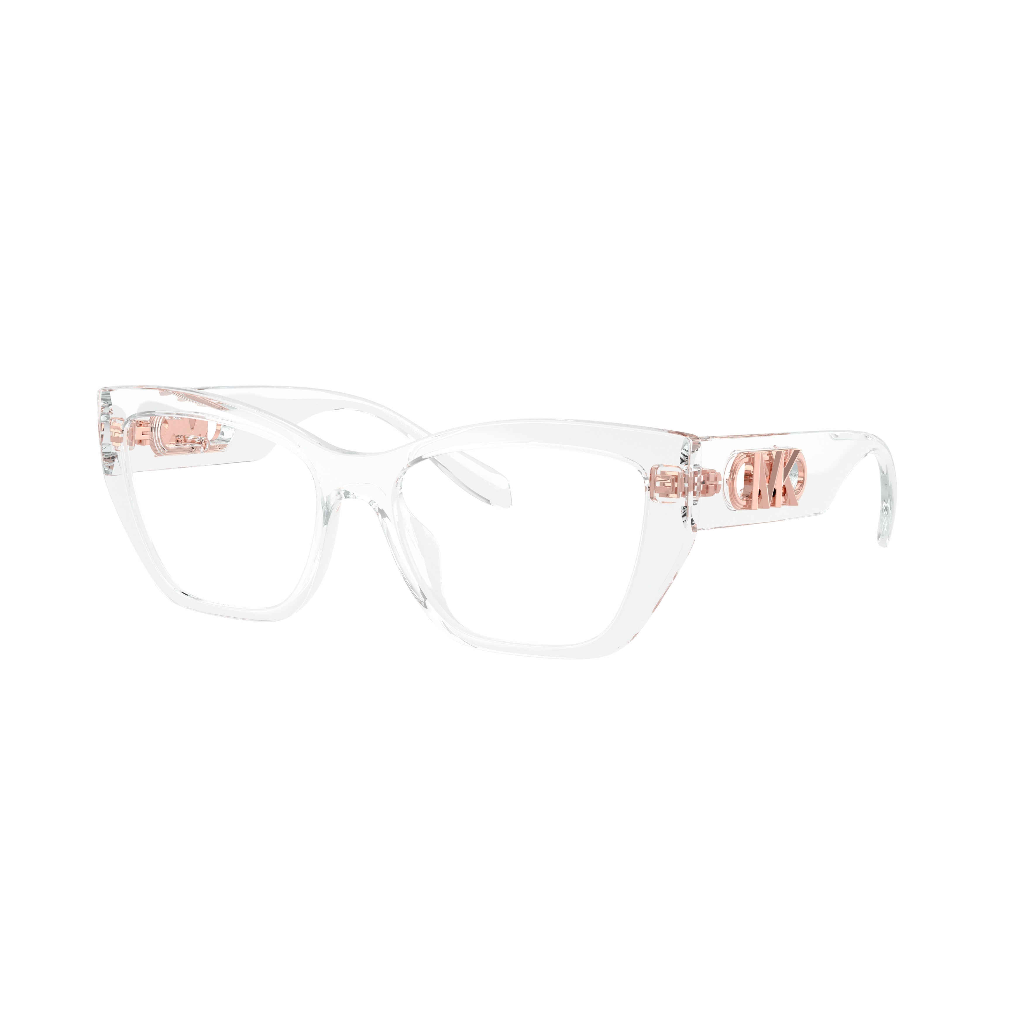 0mk4149u Transparent Cat-Eye Sunglasses with Rose Gold Detail