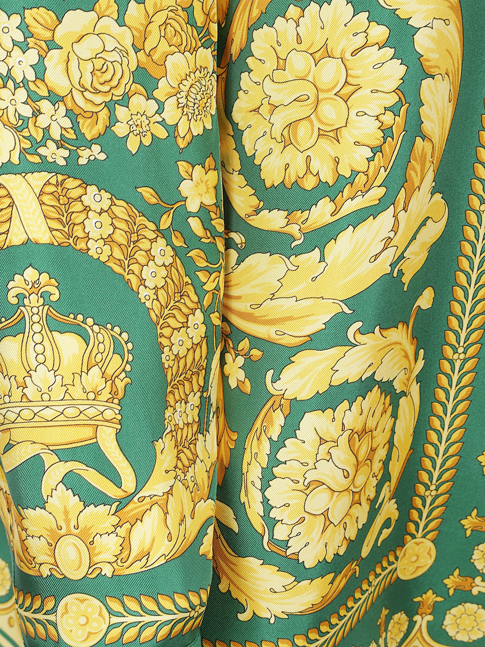 Intricate Baroque Print Silk Shirt