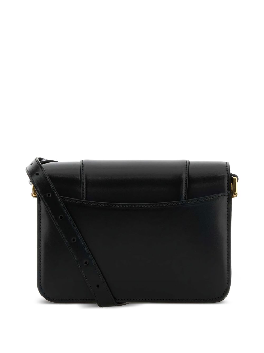 Structured Black Shoulder Bag