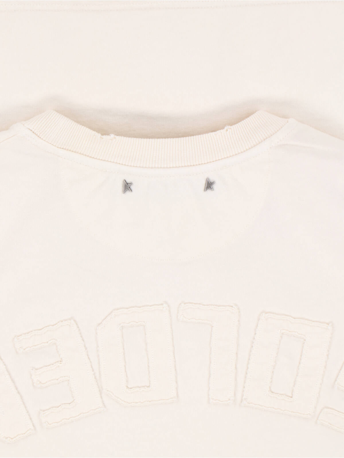 “Golden” Distressed T-Shirt – White