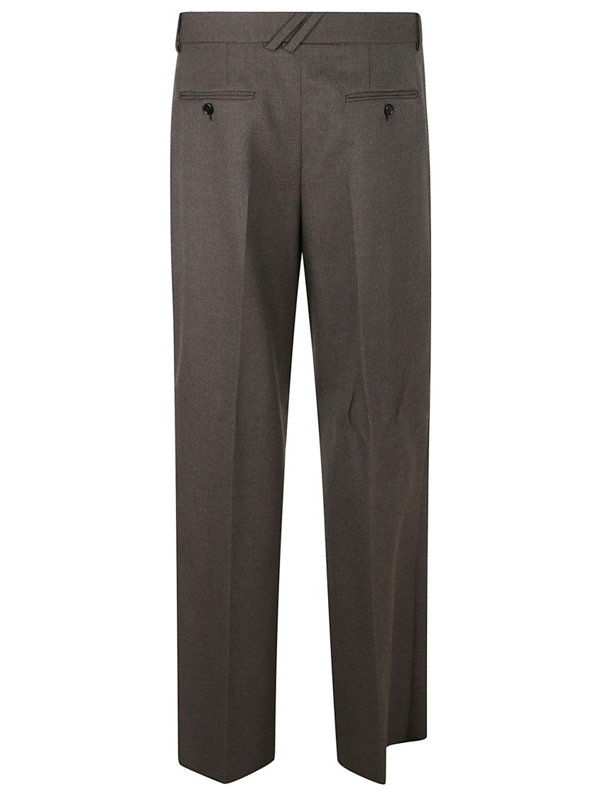 Tailored Straight Leg Wool Trousers