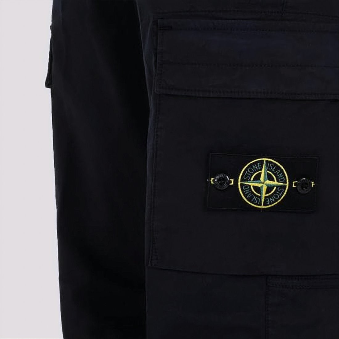 Black Cotton Shorts with Drawstrings