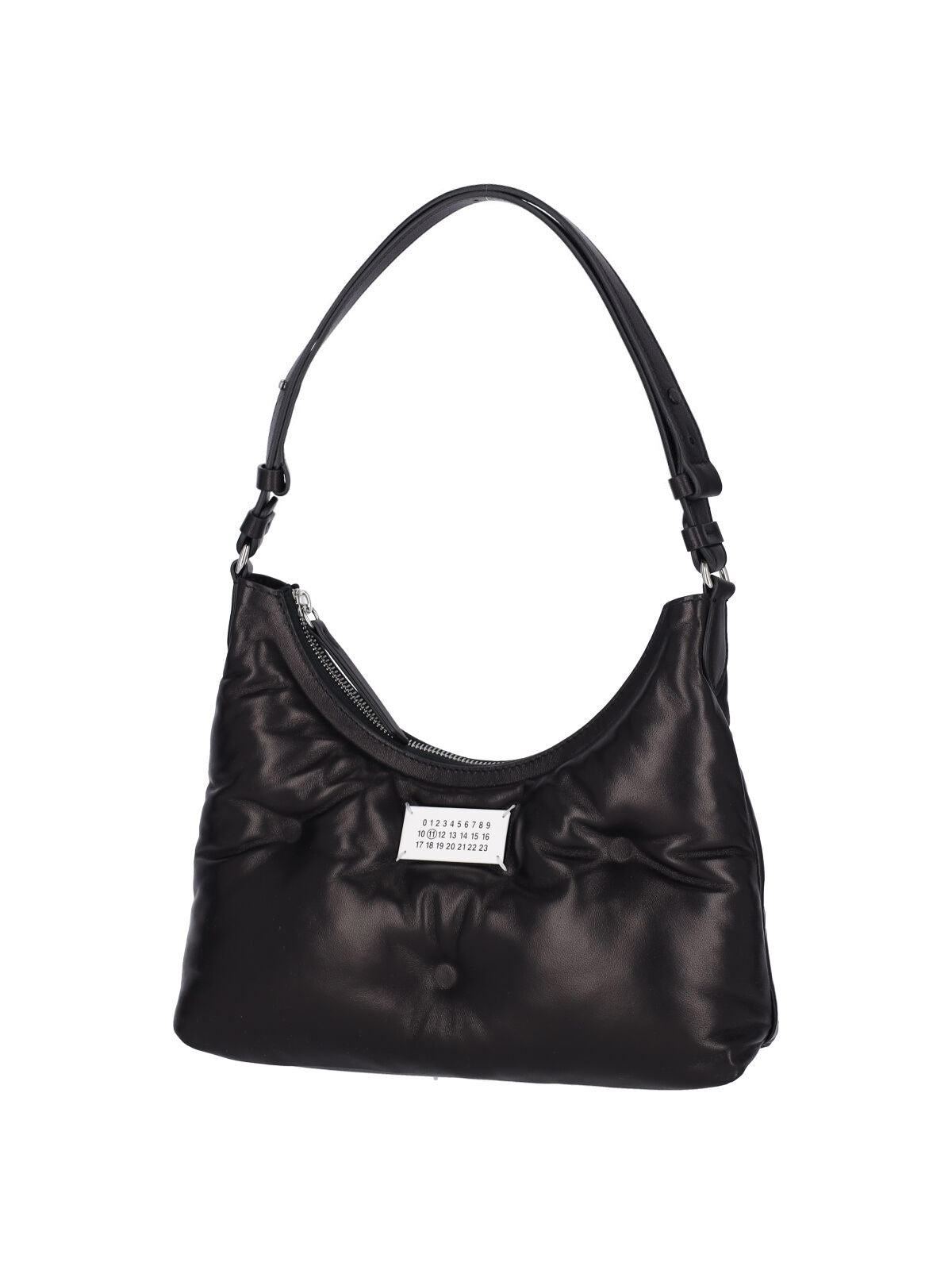 Quilted Black Lamb Leather Shoulder Bag