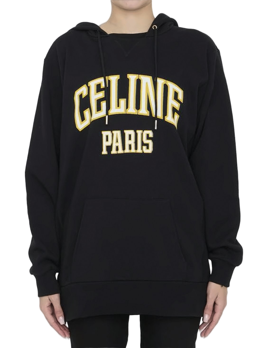 Relaxed Fit Black Hooded Sweatshirt