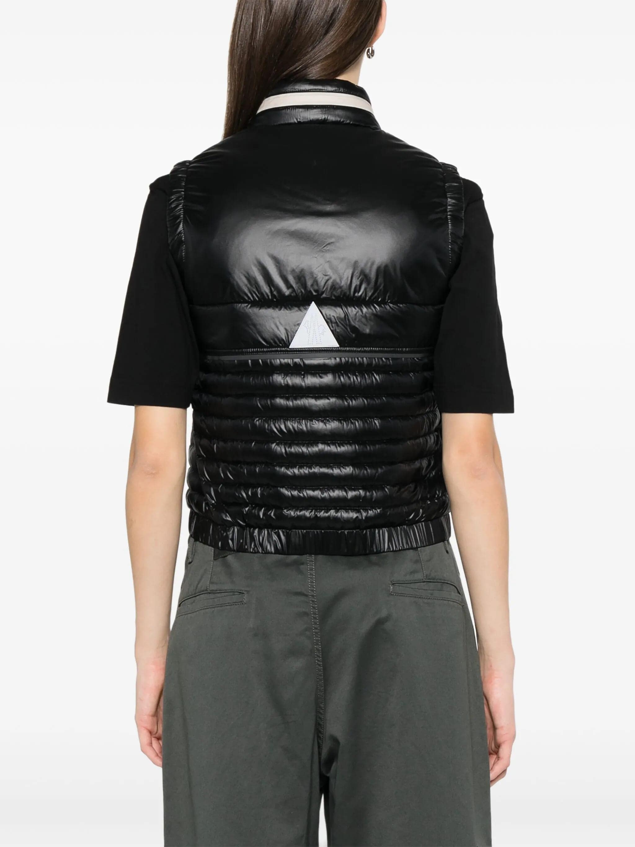 Black Gumiane Water-Repellent Quilted Vest