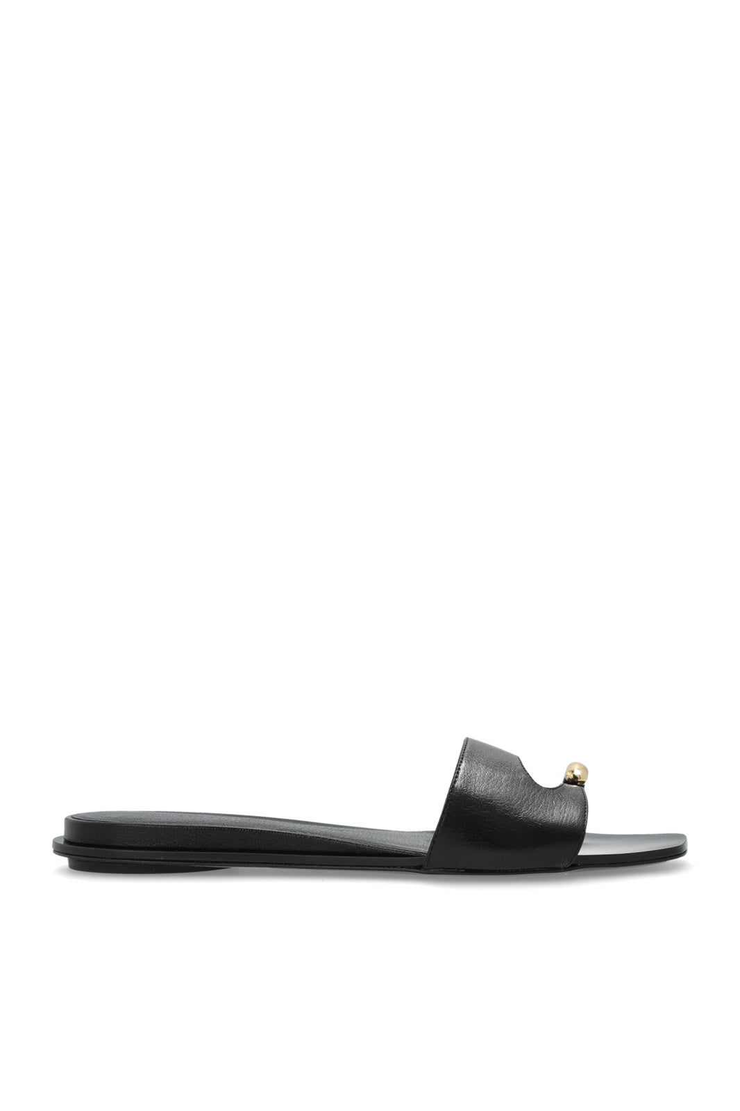 Black Sandals with Gold Accent