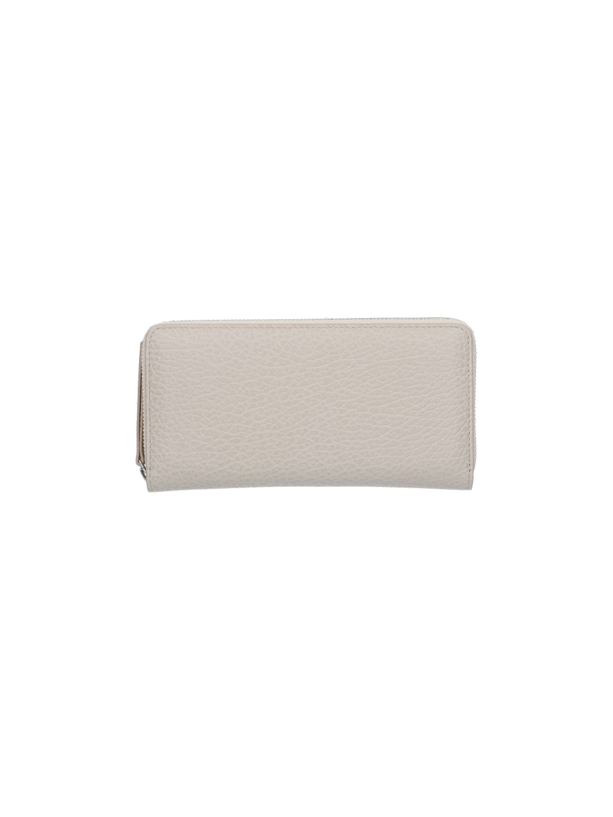 Grey Four Stitches Textured Leather Wallet