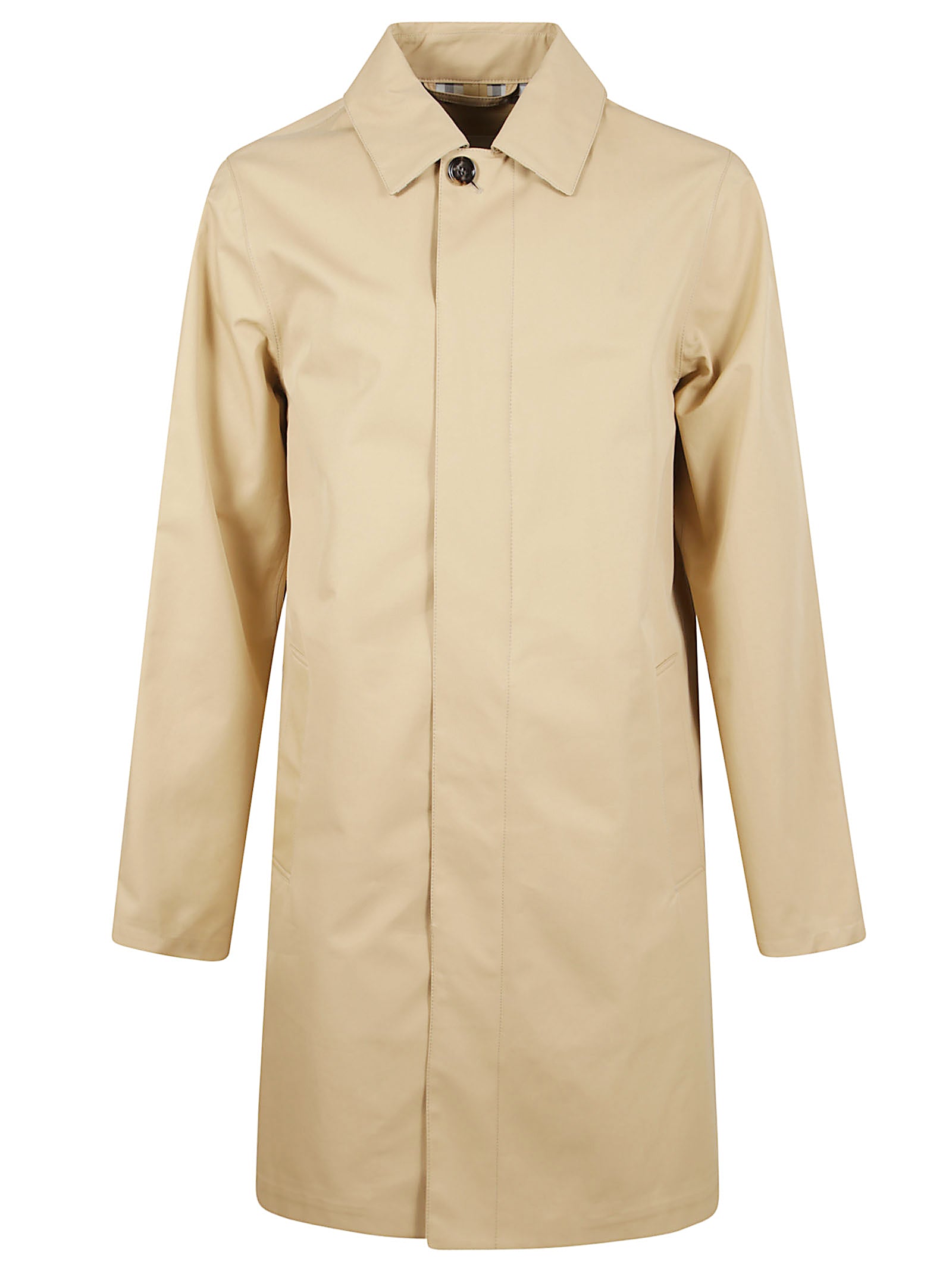 Cotton Gabardine Midi Car Coat