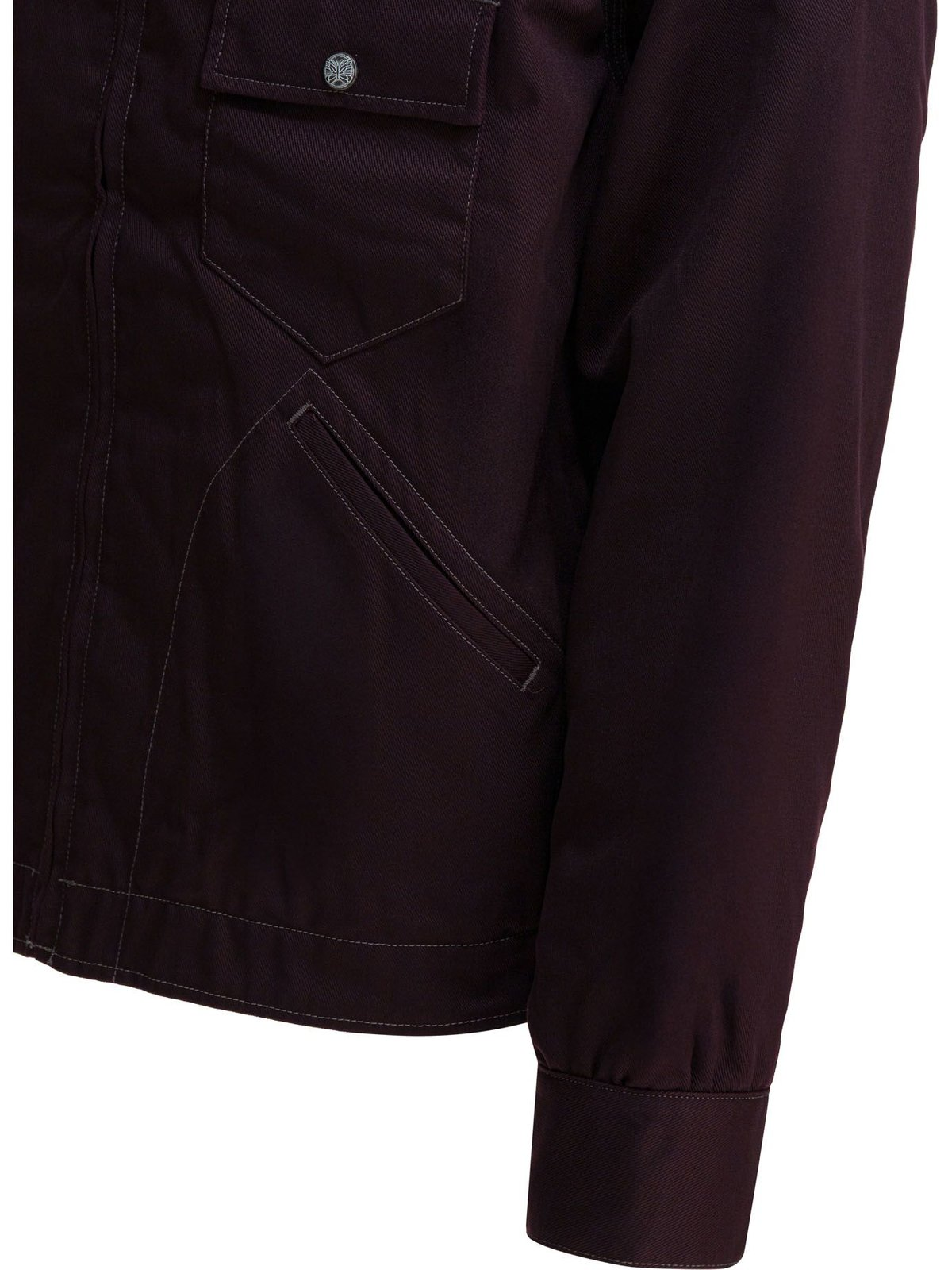 Structured Burgundy Casual Jacket