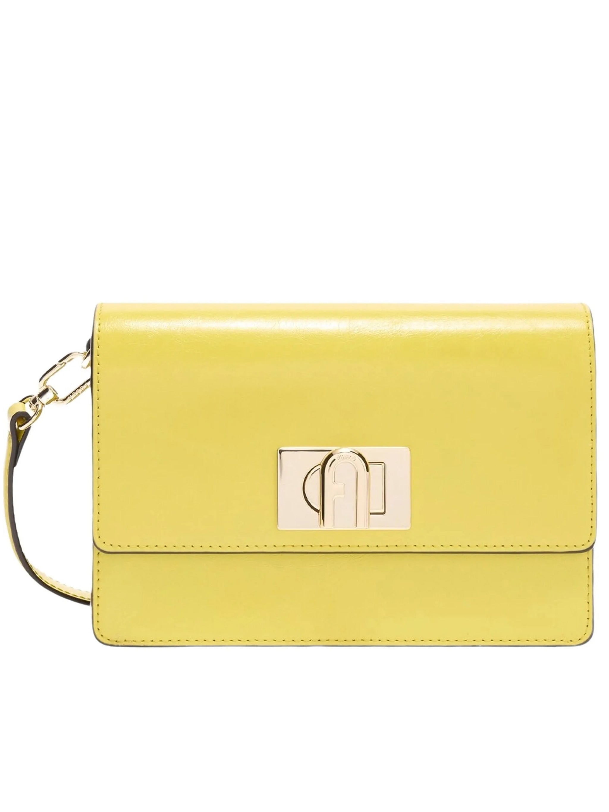 Yellow 1927 Mini Leather Turn-Lock Bag