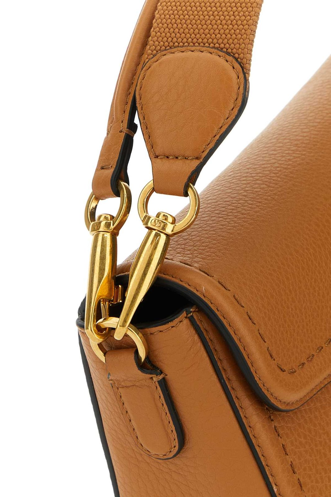 Structured Calfskin Leather Shoulder Bag