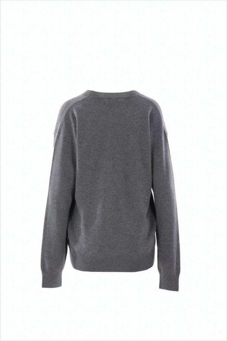 Soft Wool Sweater With V-Neckline And Ribbed Cuffs