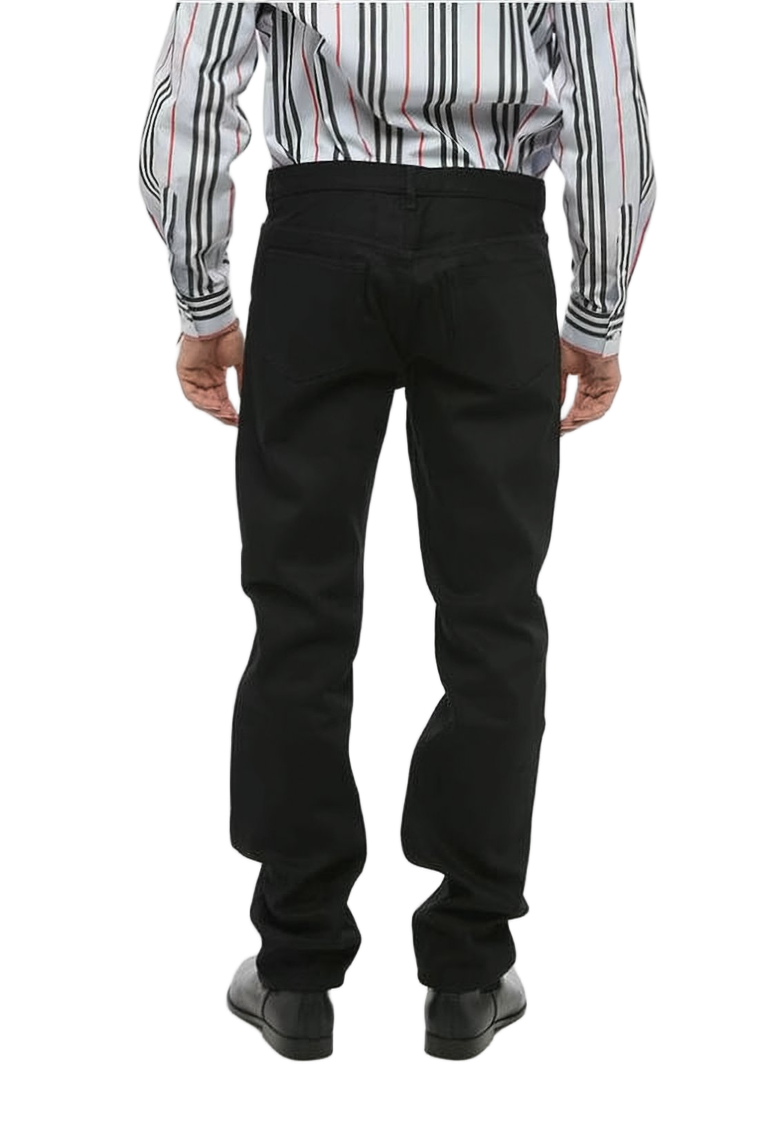 Classic Straight-Leg Black Denim Pants