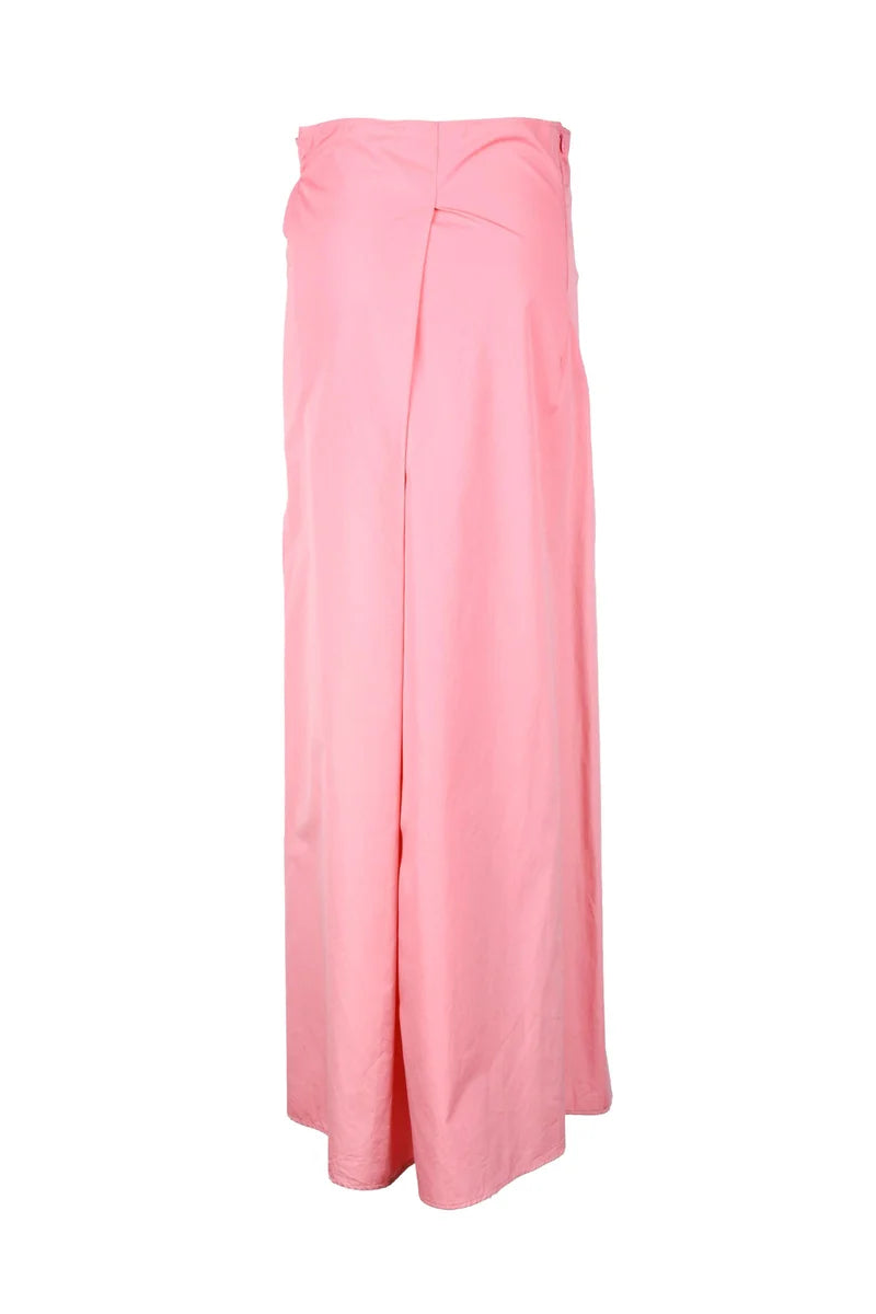 Long Cotton Skirt - Pink