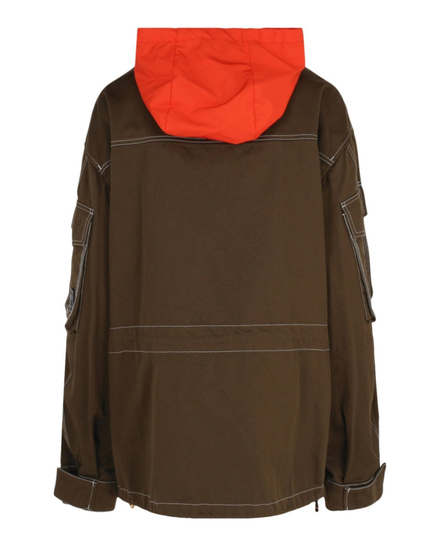 Contrast-Hood Jacket