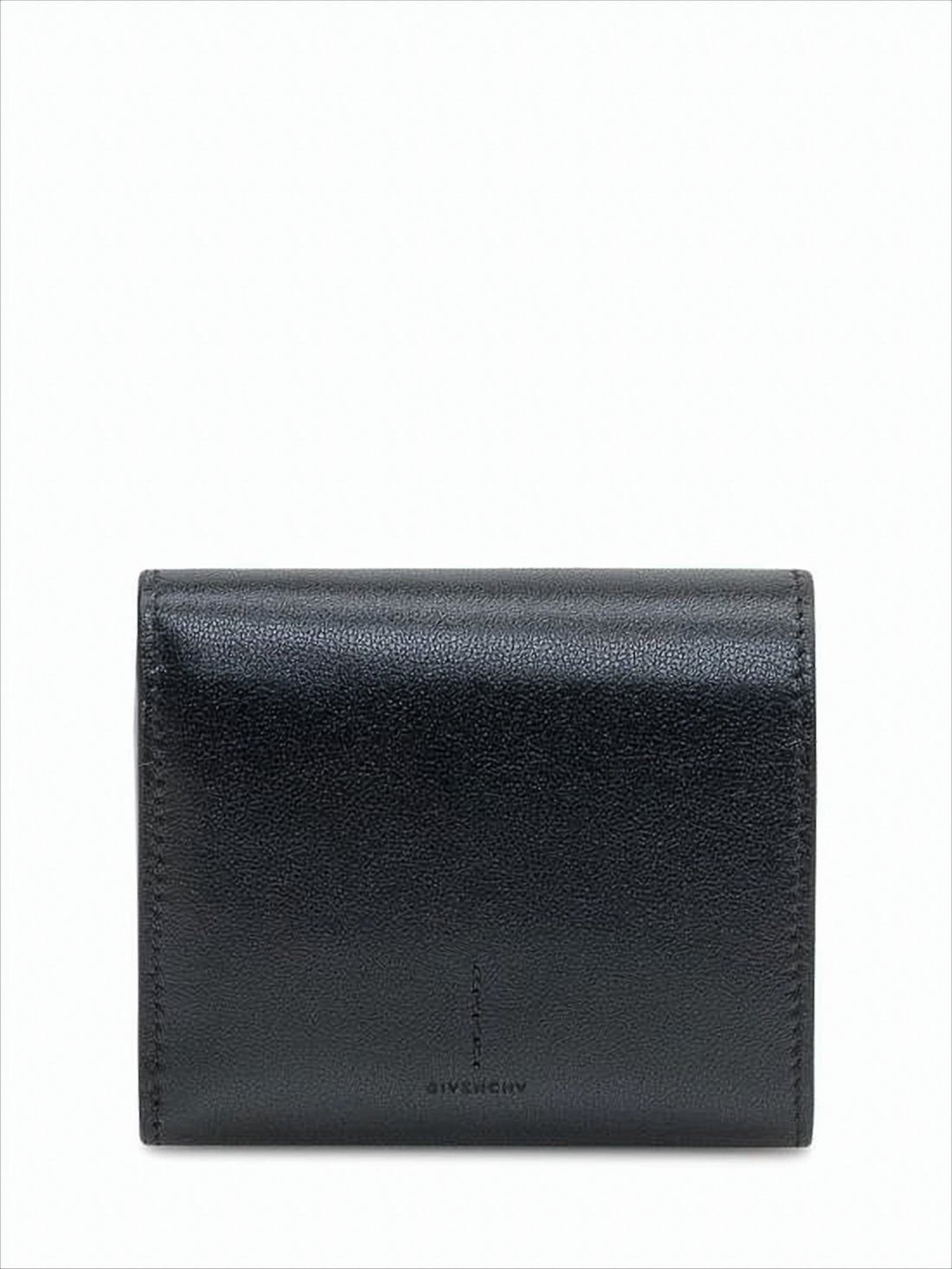 Tri-Fold Black Calf Leather Wallet