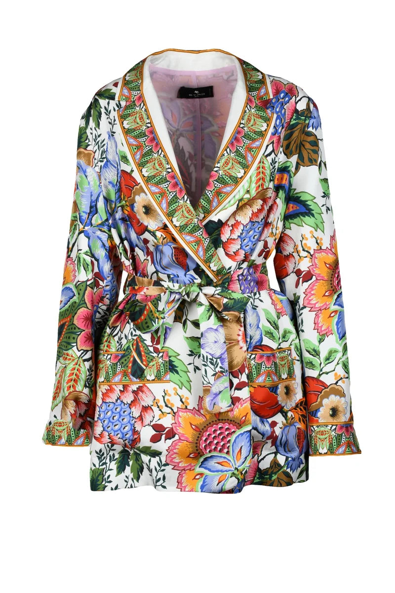 Silk Blazer Belt Lined - Multicolor