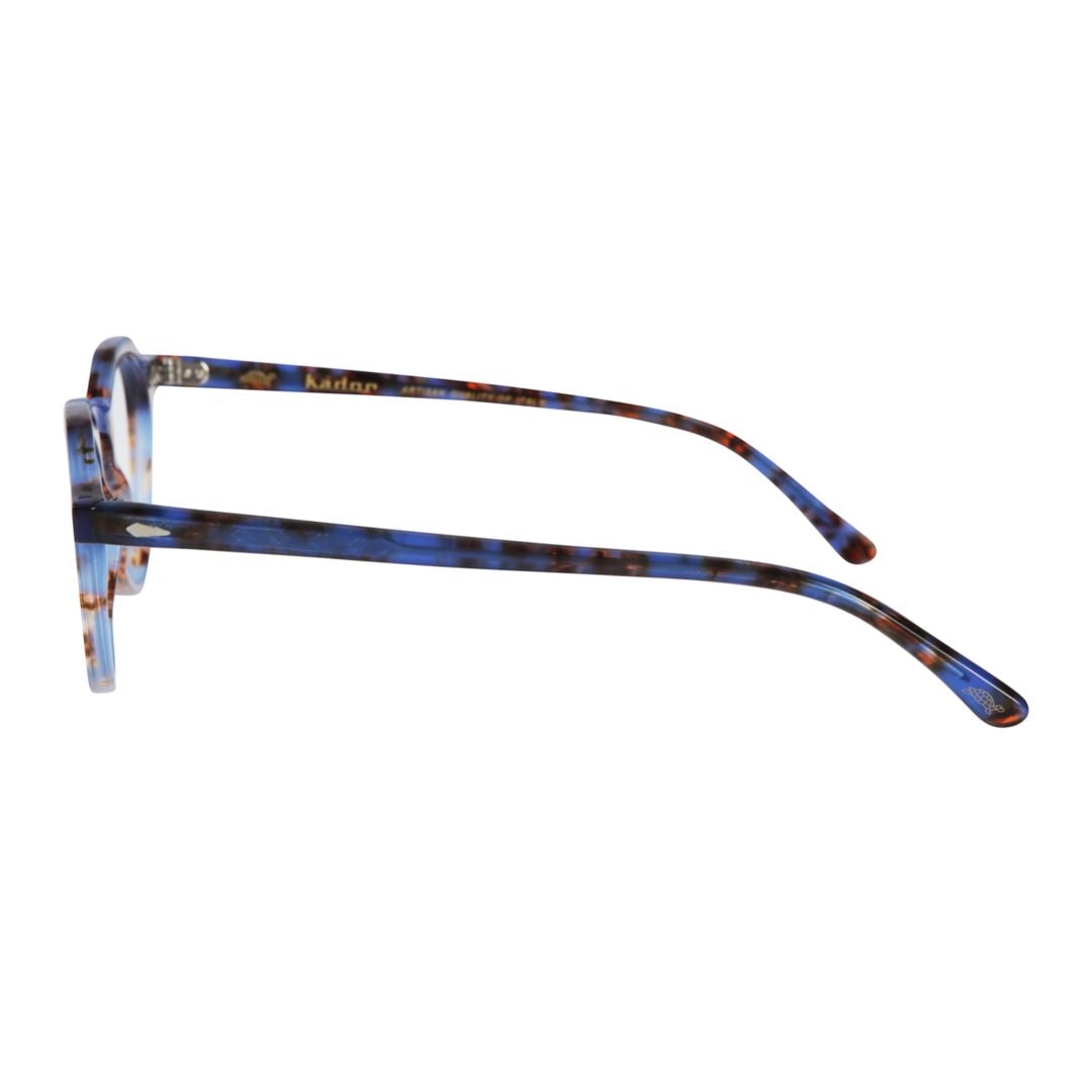 Justin Round Tortoiseshell Pattern Eyeglasses with Keyhole Bridge
