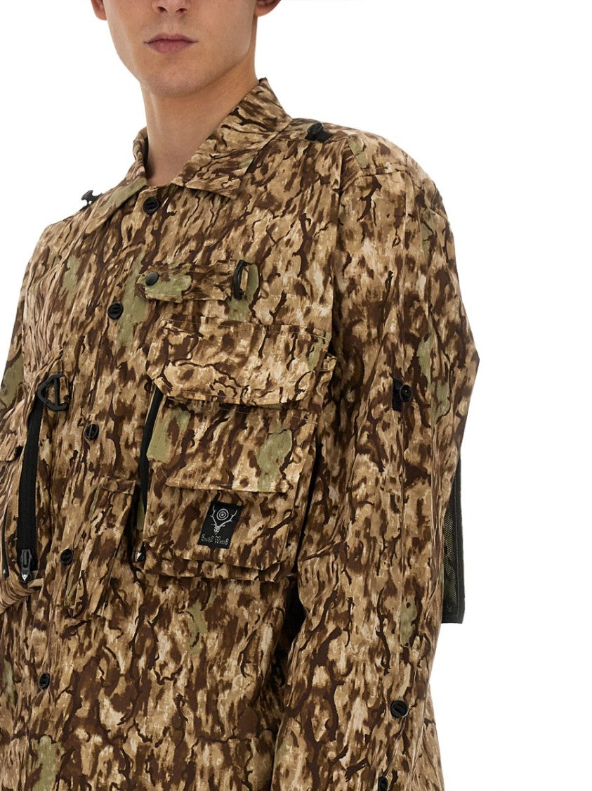 Camouflage Print Oversized Jacket