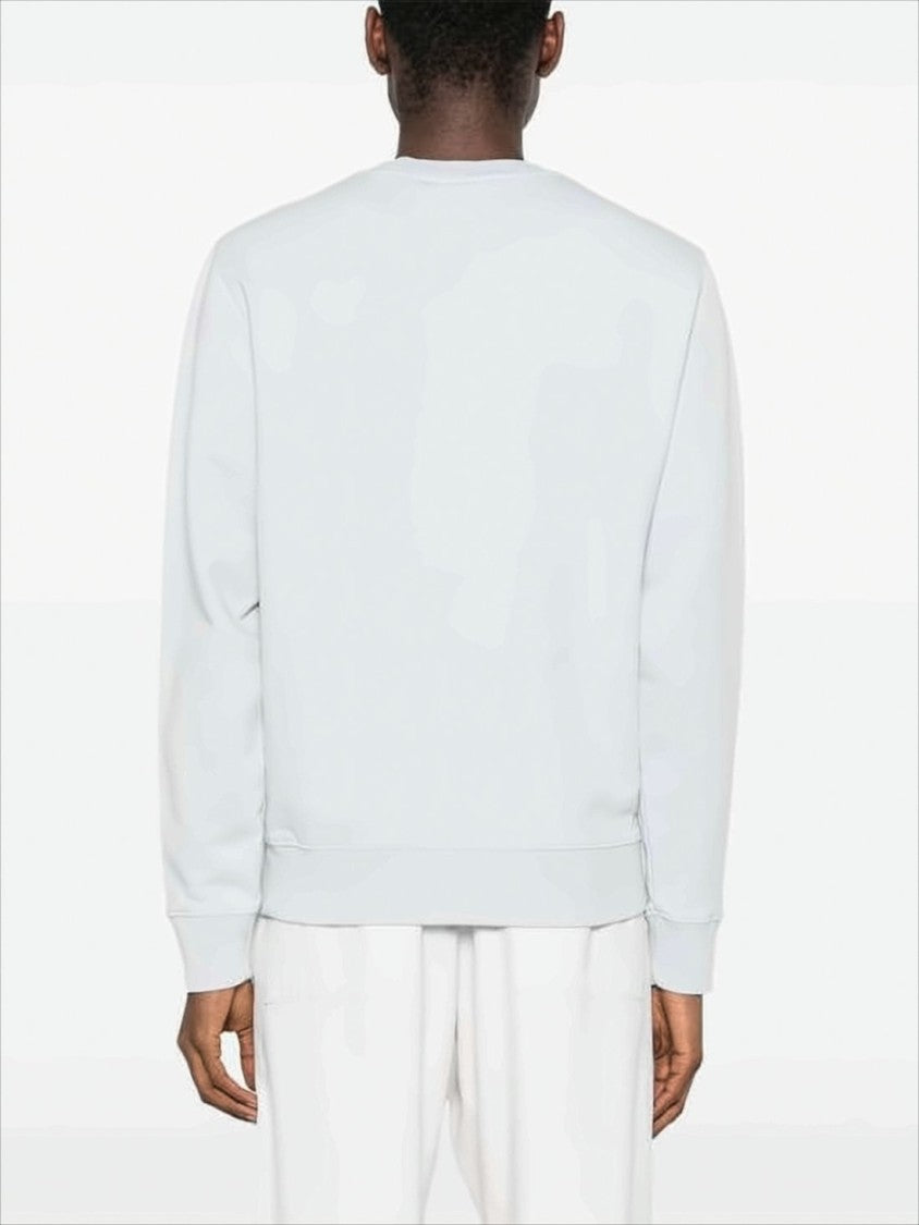 Light Grey Crewneck Sweatshirt with Embroidered Fox Logo