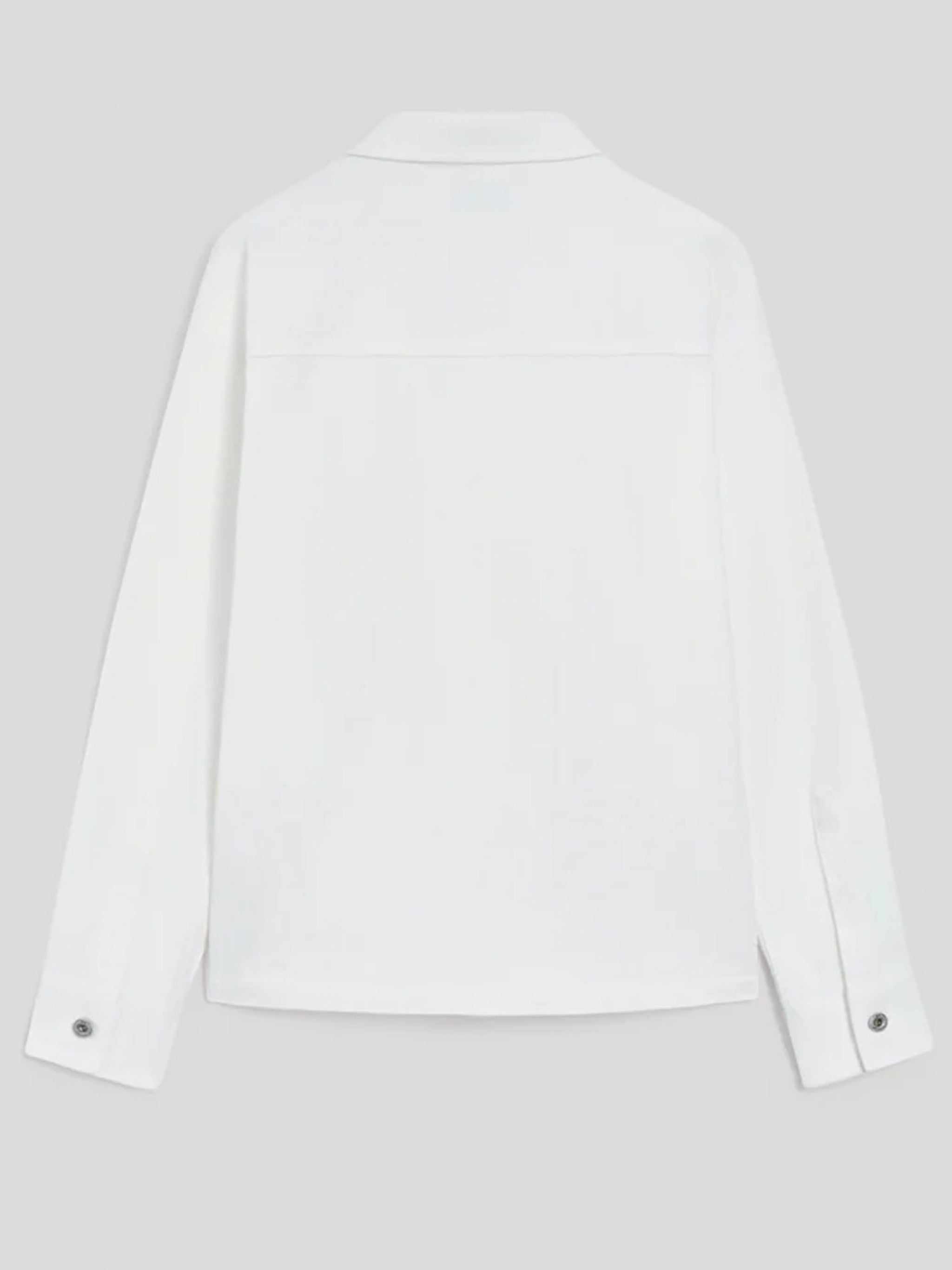 White Tommy Button Up Cotton Jacket