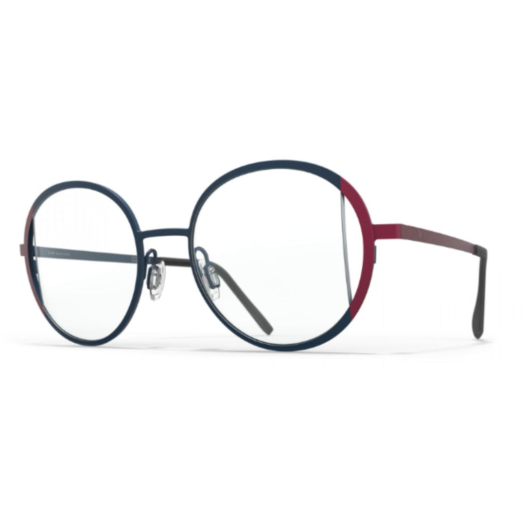 Bf951 Simos Round Frame Eyeglasses with Dark Blue Base