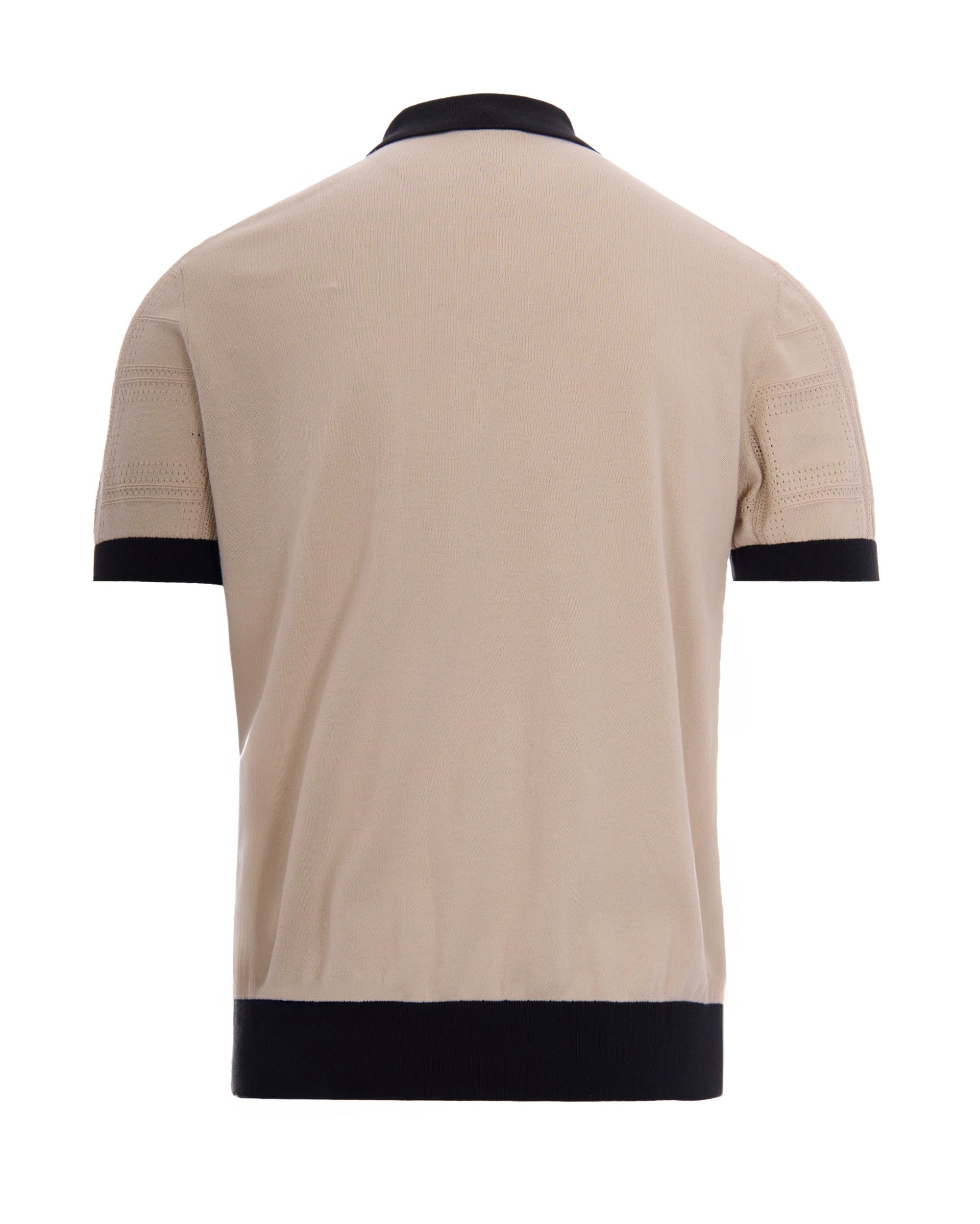 Paolo Pecora Perforated Contrast Polo