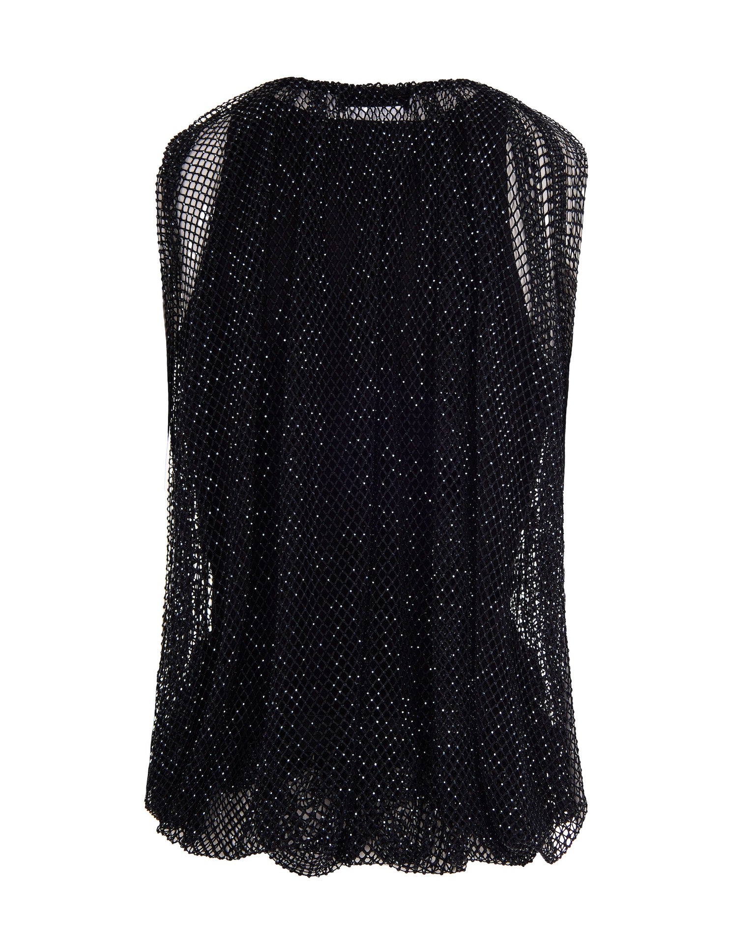 Black Crystal Mesh Top
