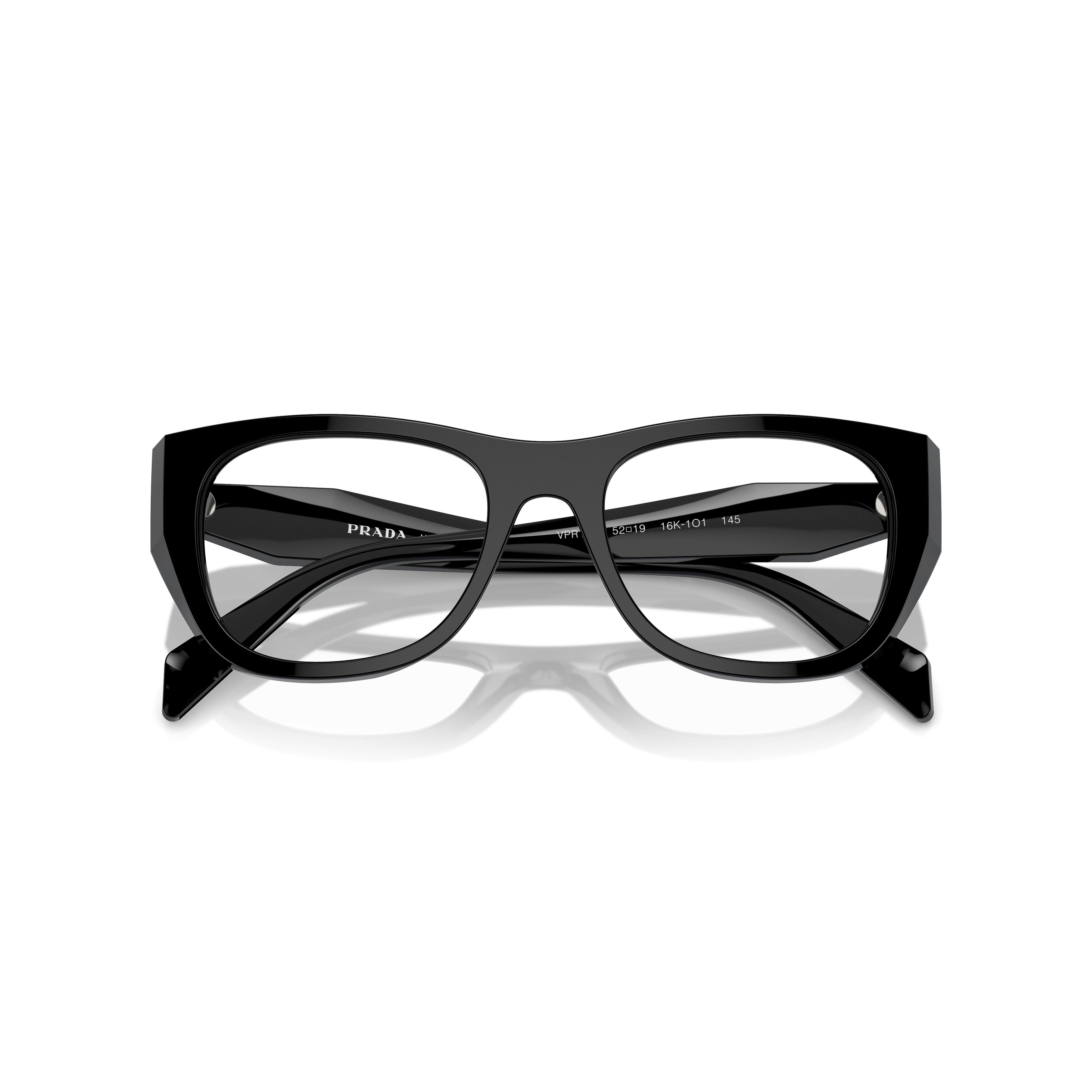 0pr A18v Oversized Square Frame Black Acetate Eyeglasses