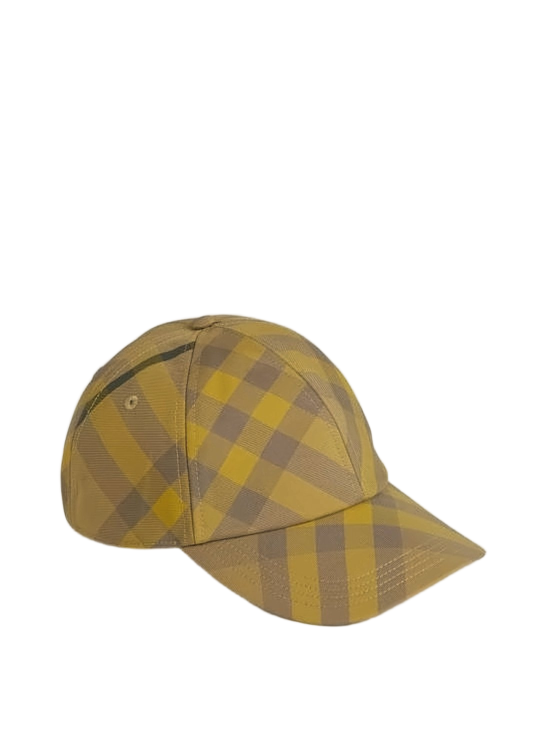 Structured Cap with Classic Check Pattern