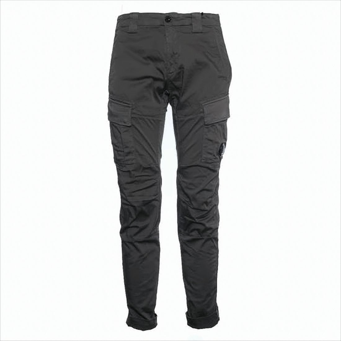 Cargo-Style Straight Pants with Subtle Logo