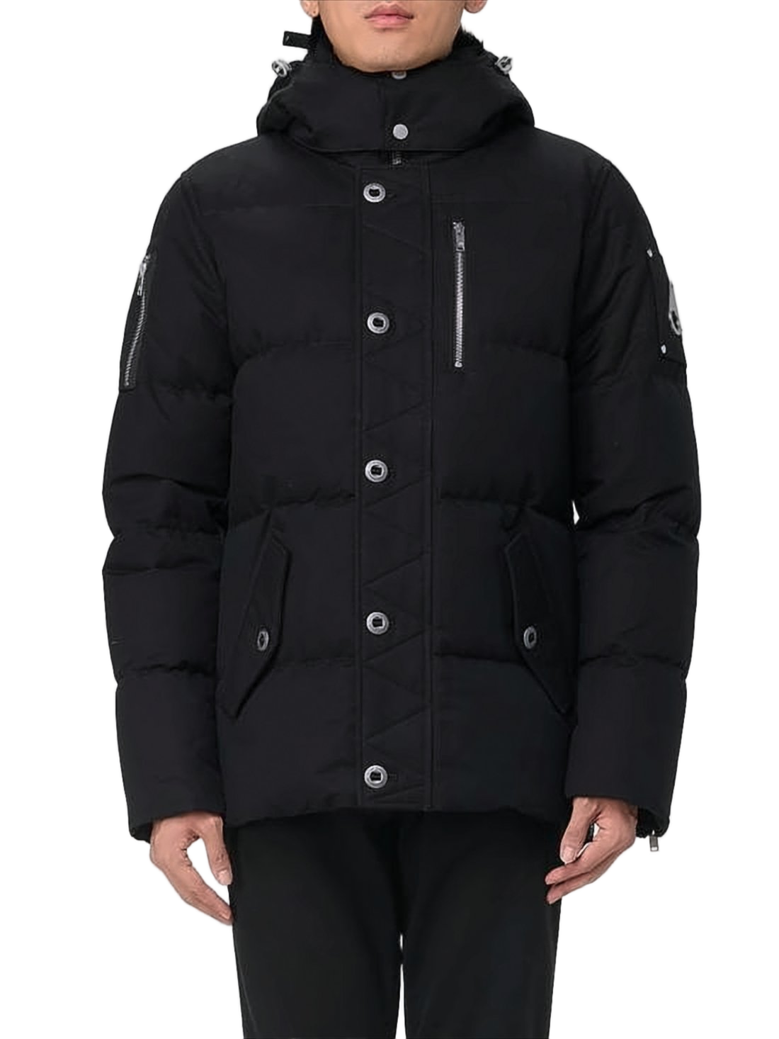 Quilted Down Jacket with Detachable Hood