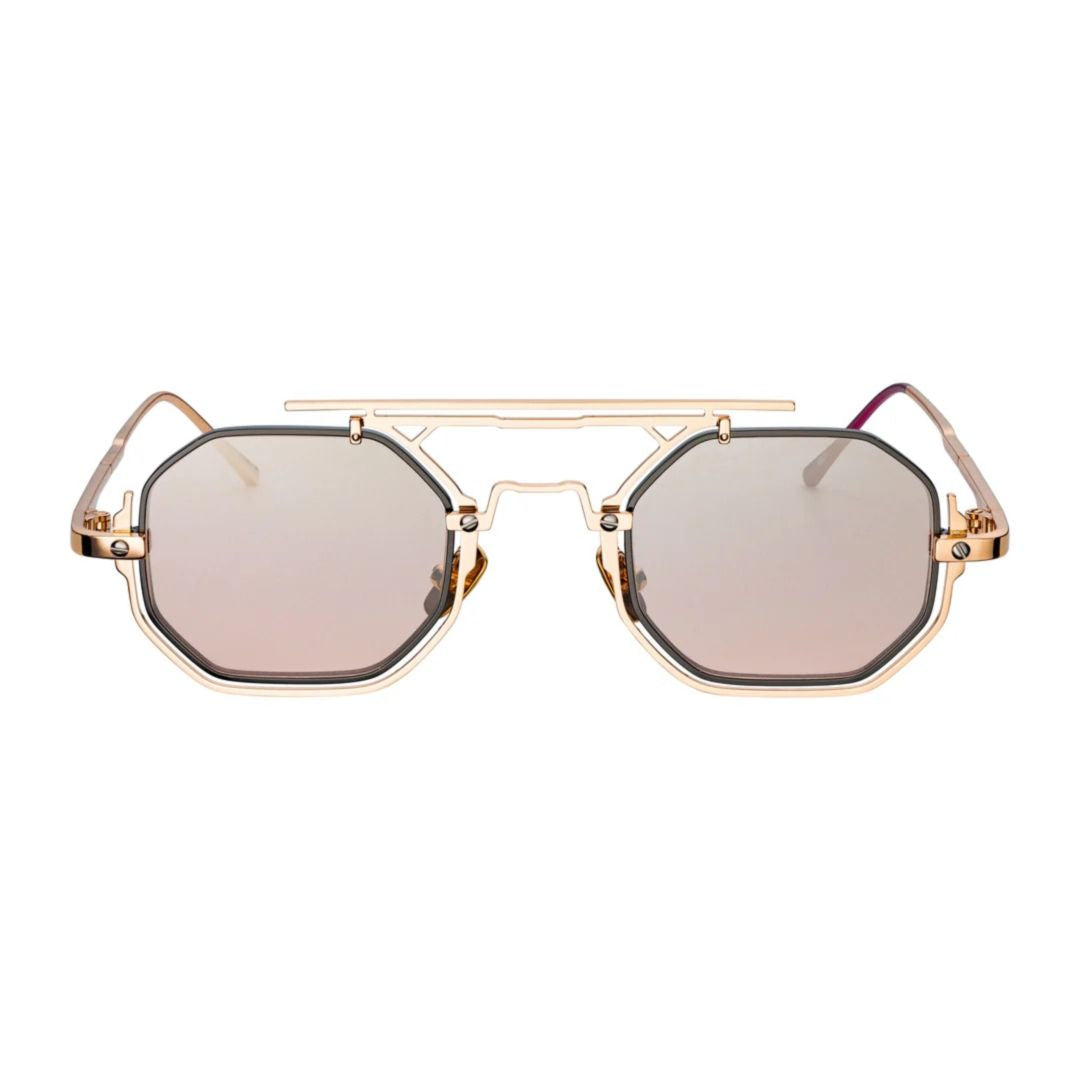 Gizy Gz-4 Octagonal Frame Sunglasses with Double Bridge