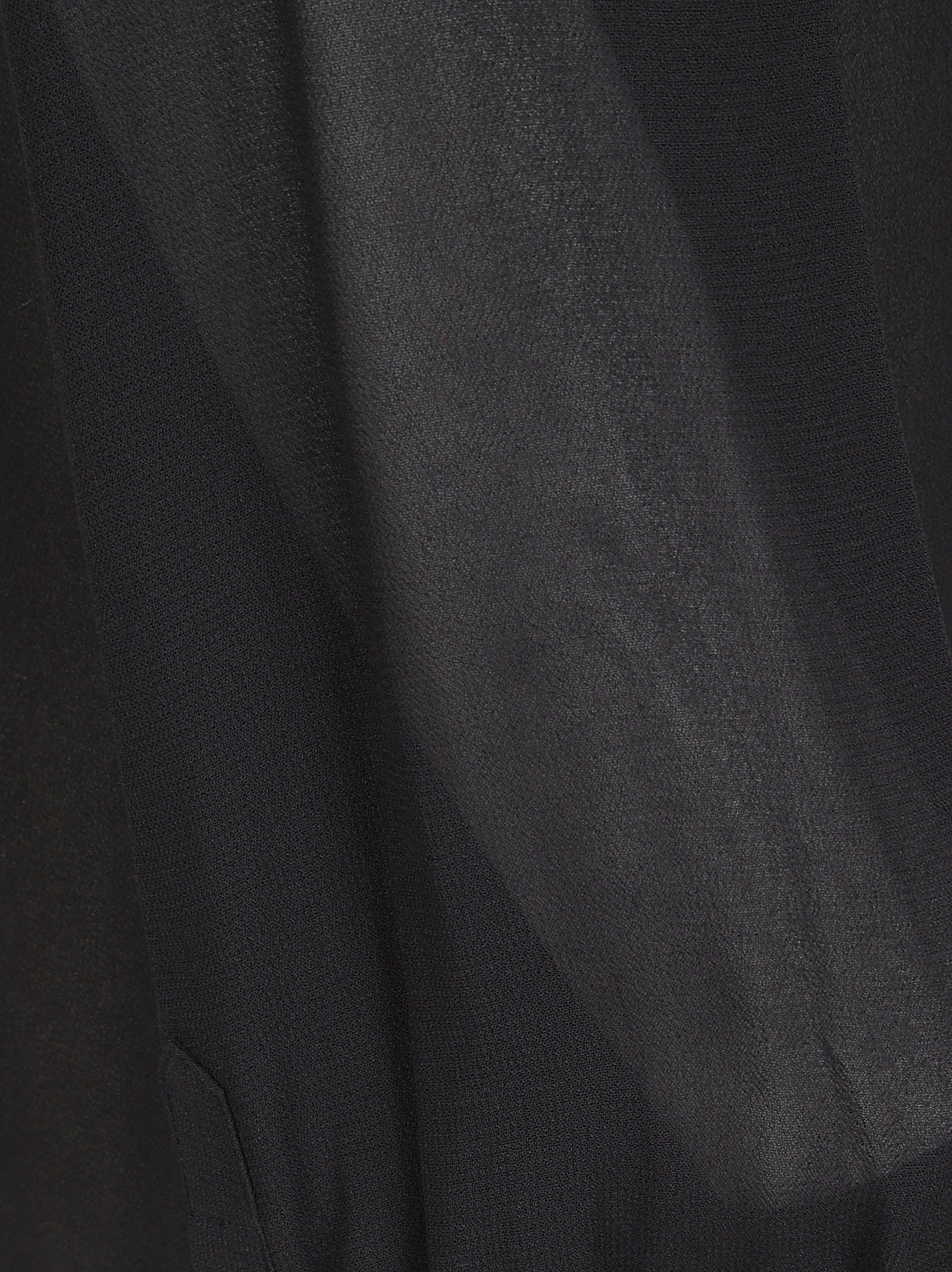 Sheer Georgette Blouse with Bow Detail