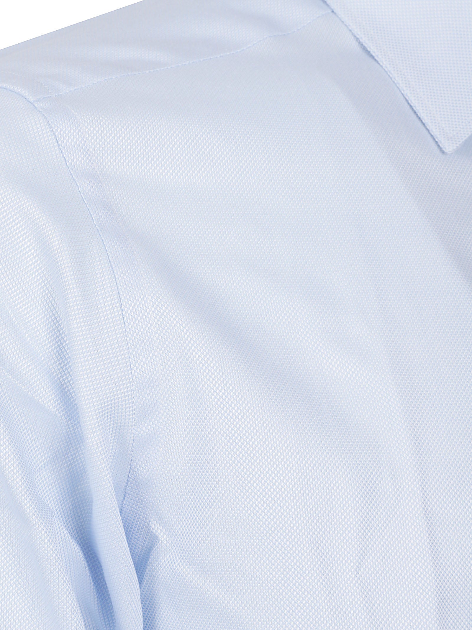 Long-Sleeve Tailored Shirt with Pointed Collar and Textured Finish