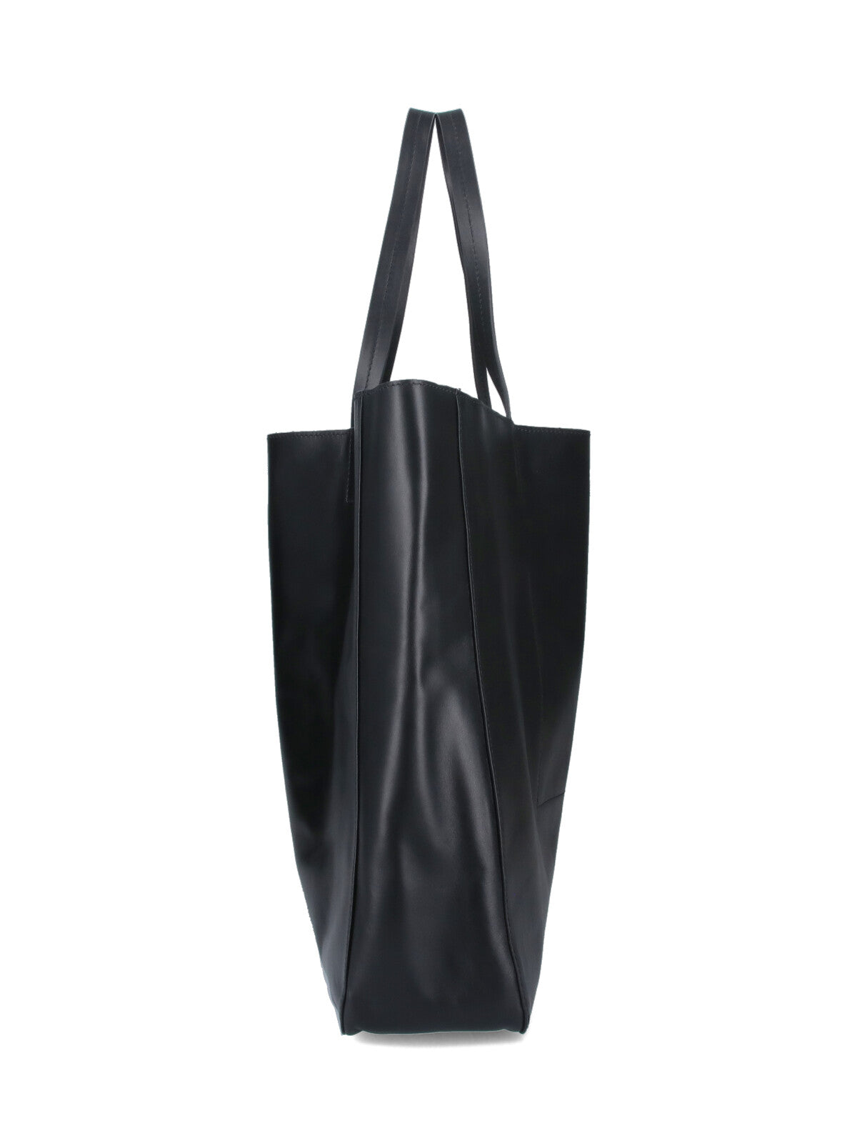 Structured Black Bag With Smooth Finish