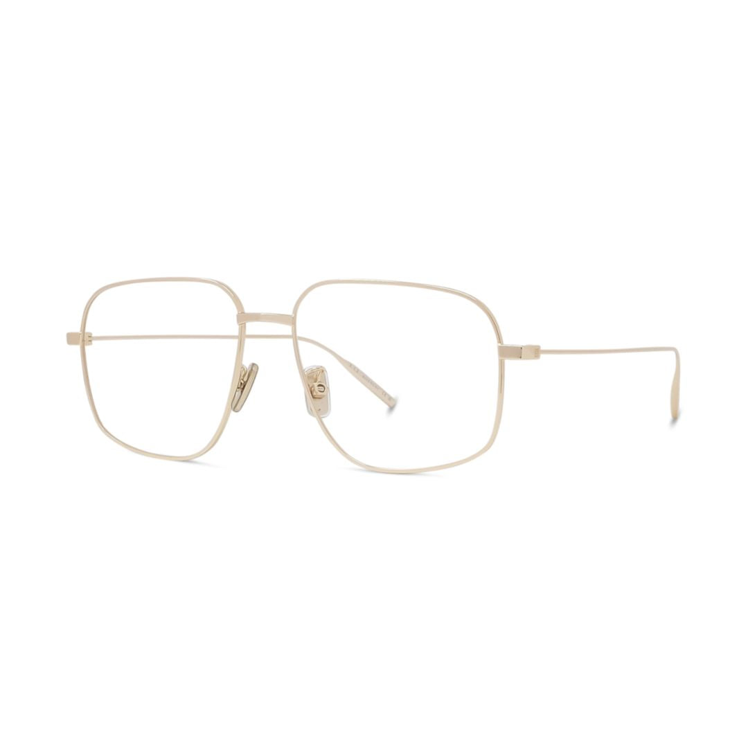 Gv50051u Minimalist Gold-Finish Metal Square Eyeglasses