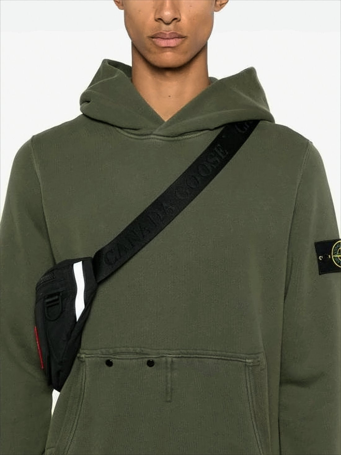 Relaxed Fit Olive Green Hoodie