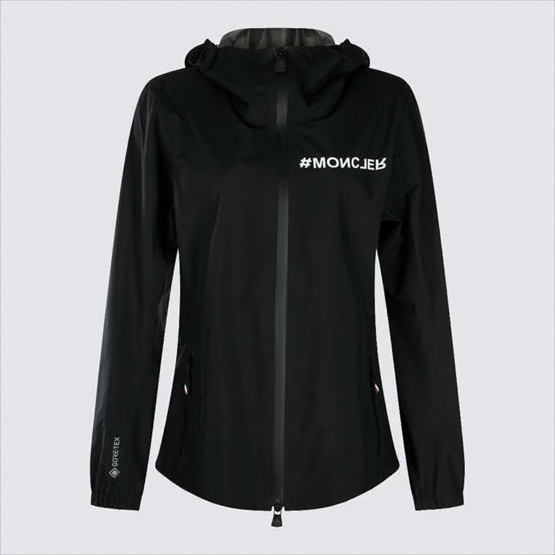 Fitted Black Moncler Padded Jacket with Hood