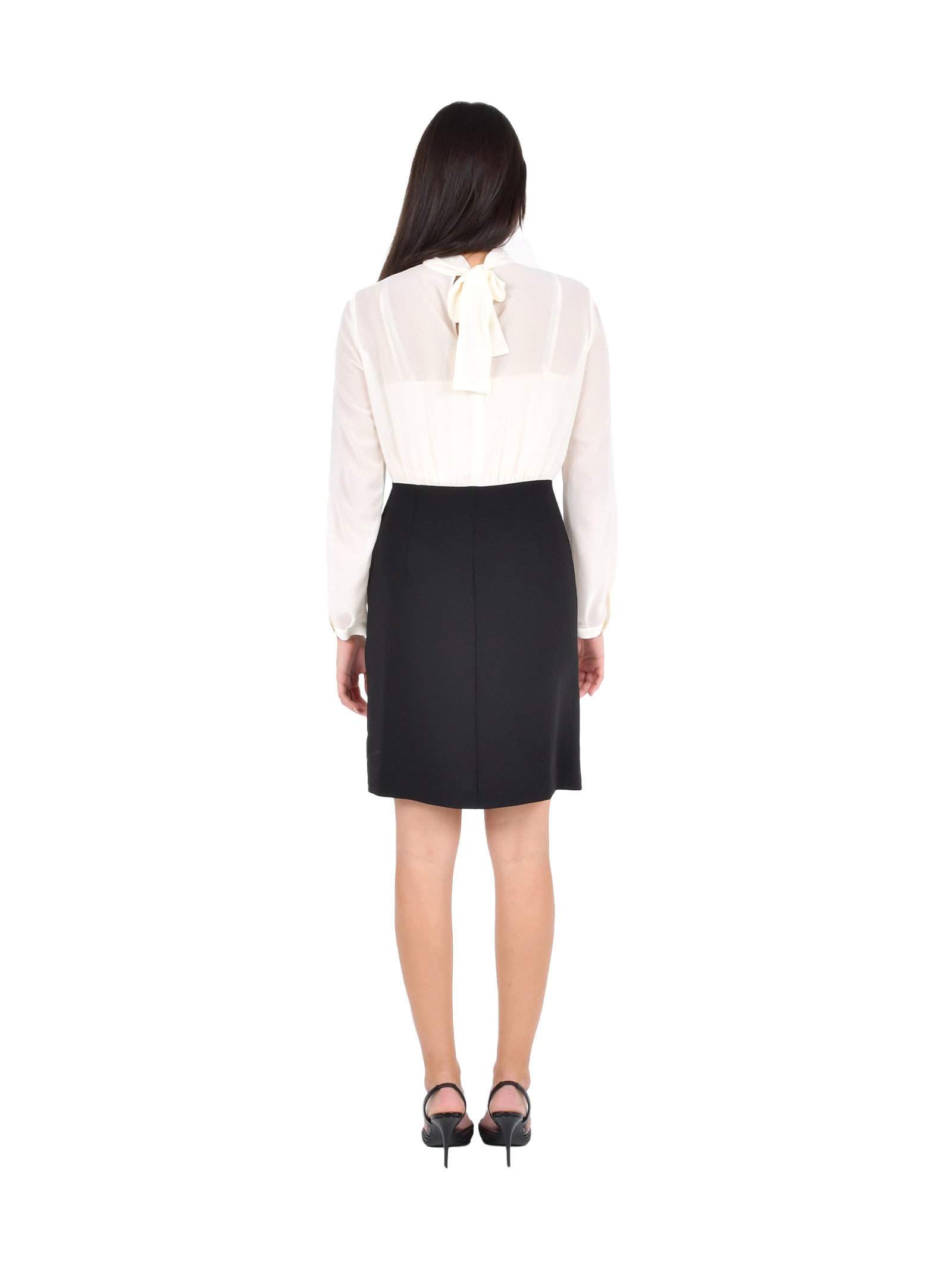 Two-In-One Ivory Georgette Dress