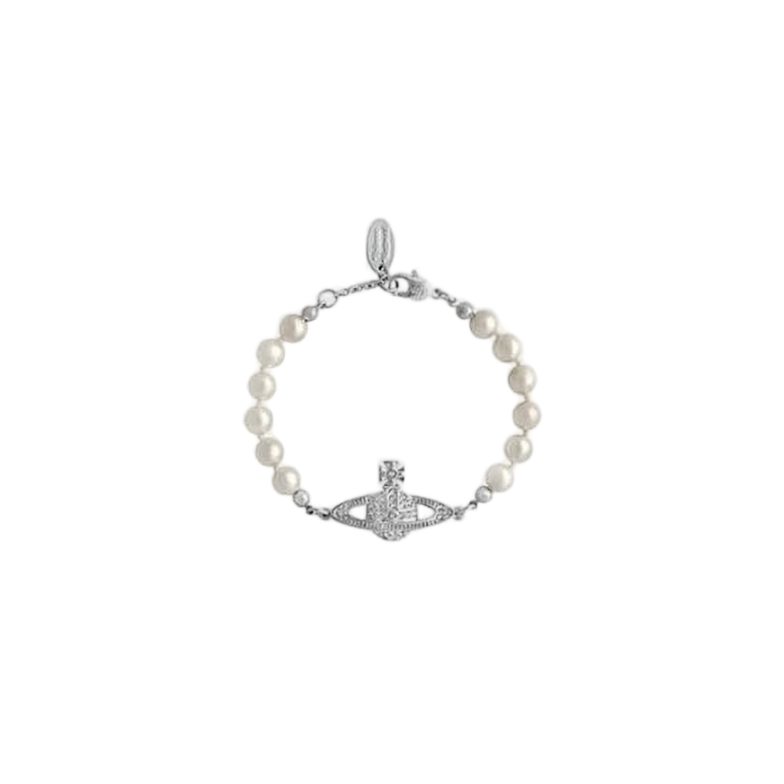 Pearl Bracelet with Signature Emblem and Refined Aesthetics