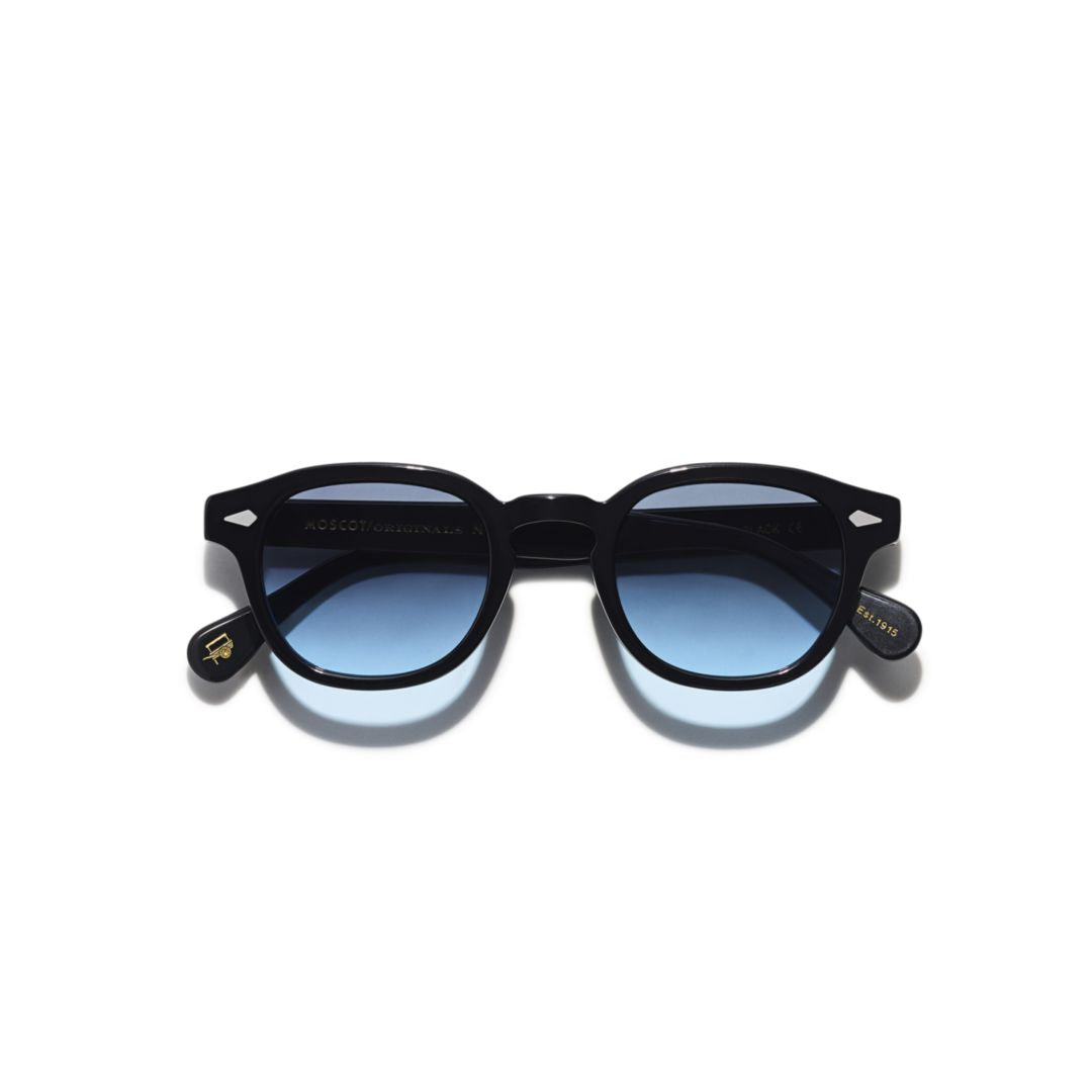 Or-Lmb2-S Lemtosh Base 2 Sun Gradient Blue-Tinted Round Frame Acetate Sunglasses