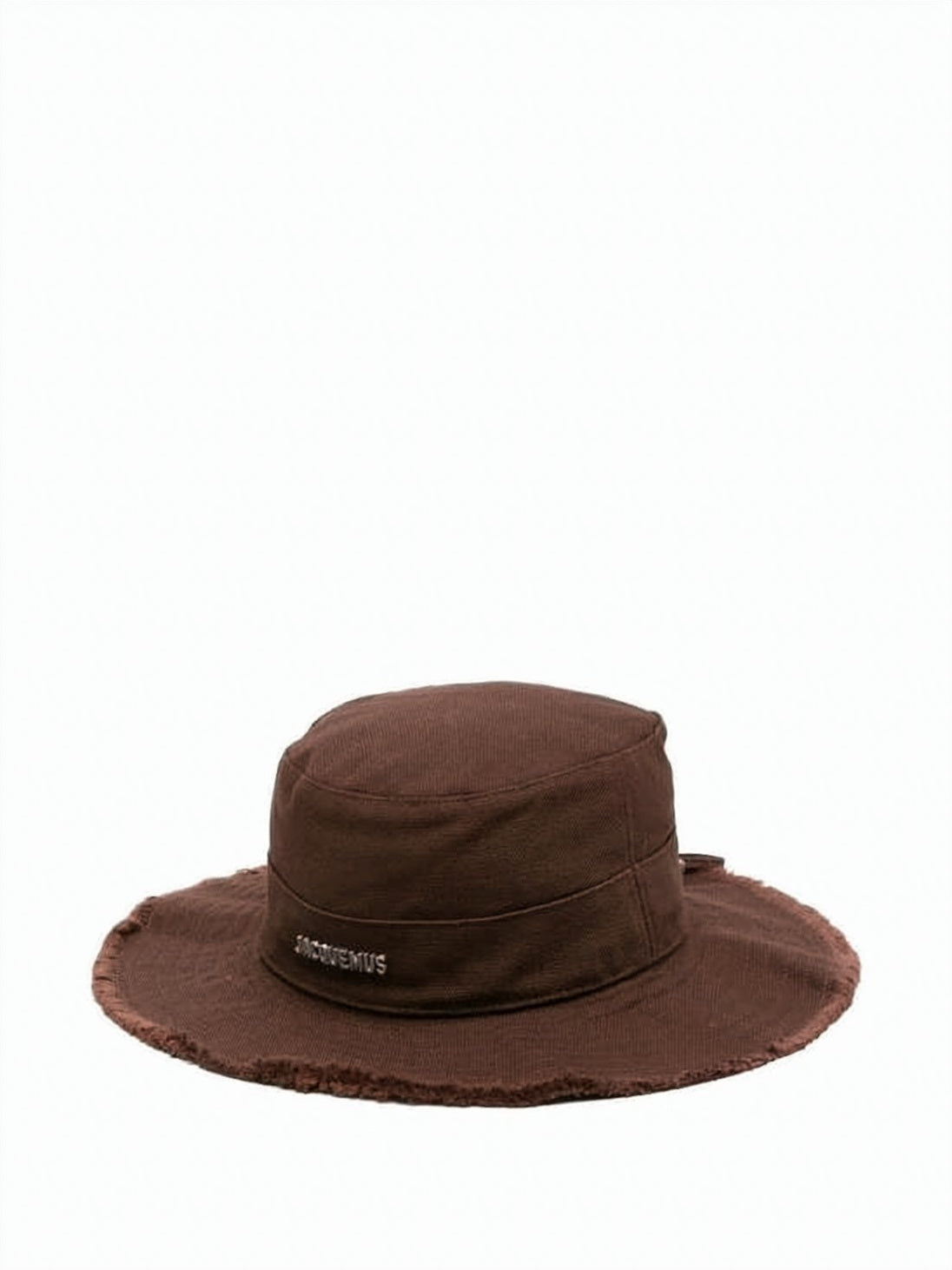 Brown Bucket Hat with Frayed Brim