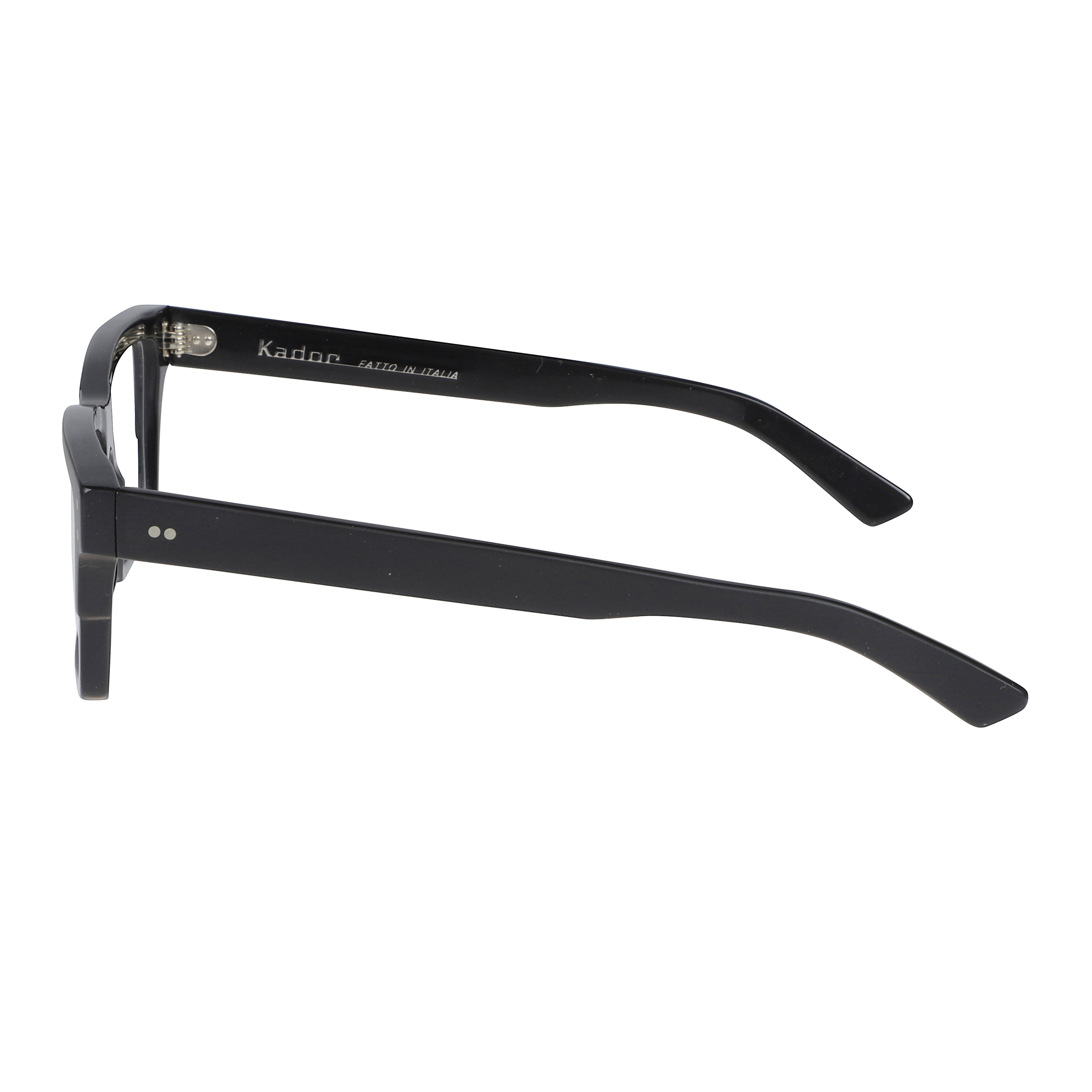 Kirk Rectangular Frame Sunglasses with Glossy Black Finish