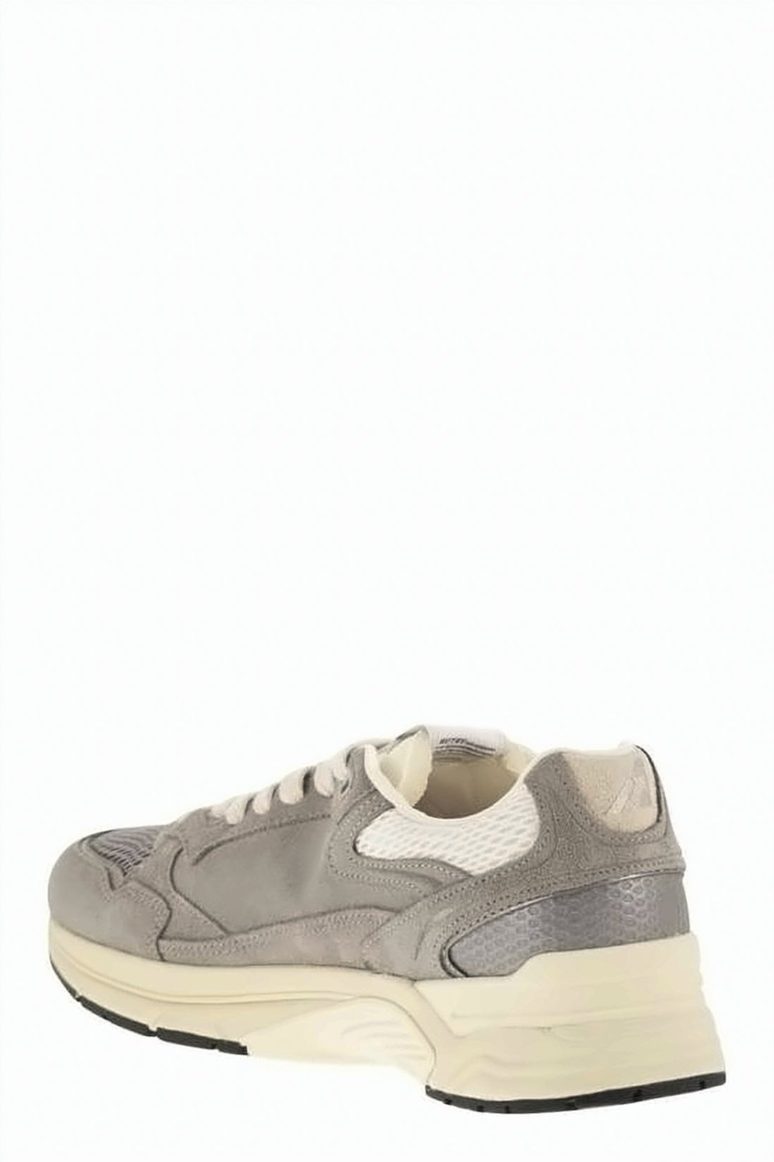 Layered Suede and Mesh Sneakers