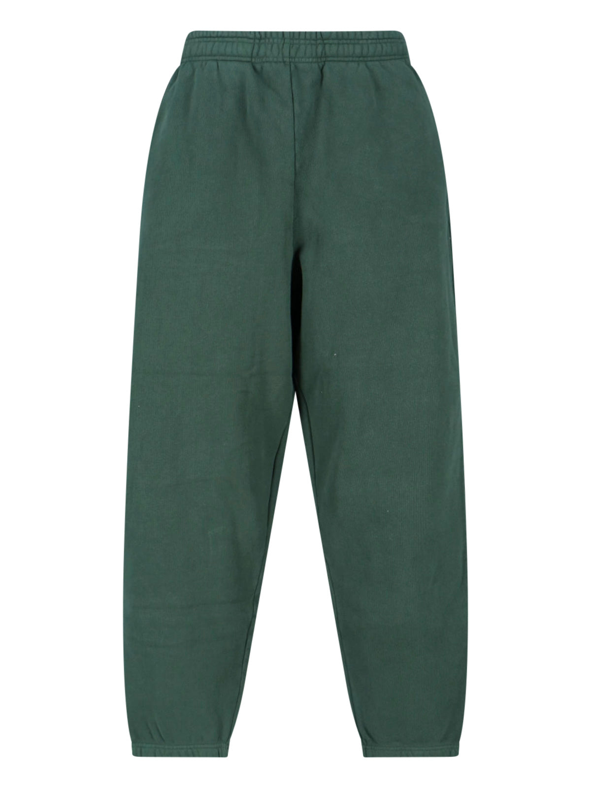 Green Relaxed-Fit Cotton Sports Pants