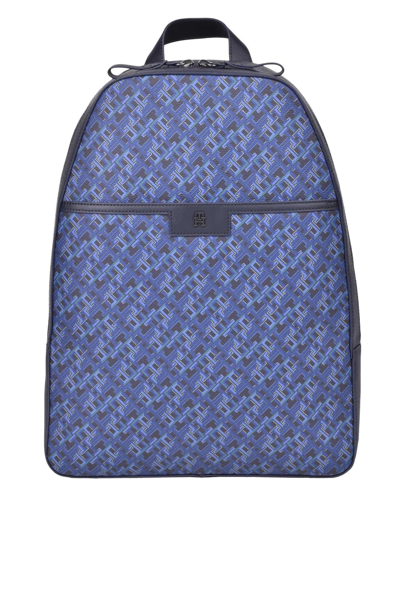 Geometric Pattern Backpack with Zip Closure