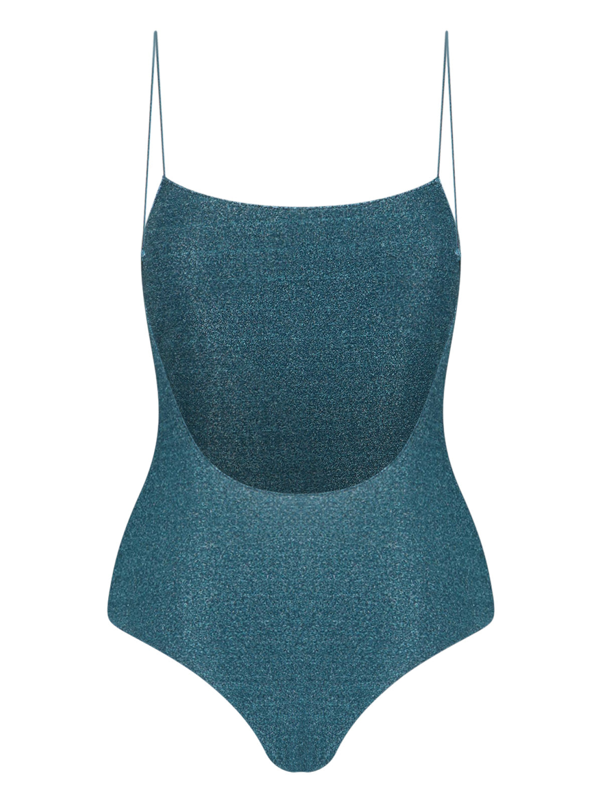 “Lumière” Metallic One-Piece Swimsuit – Blue
