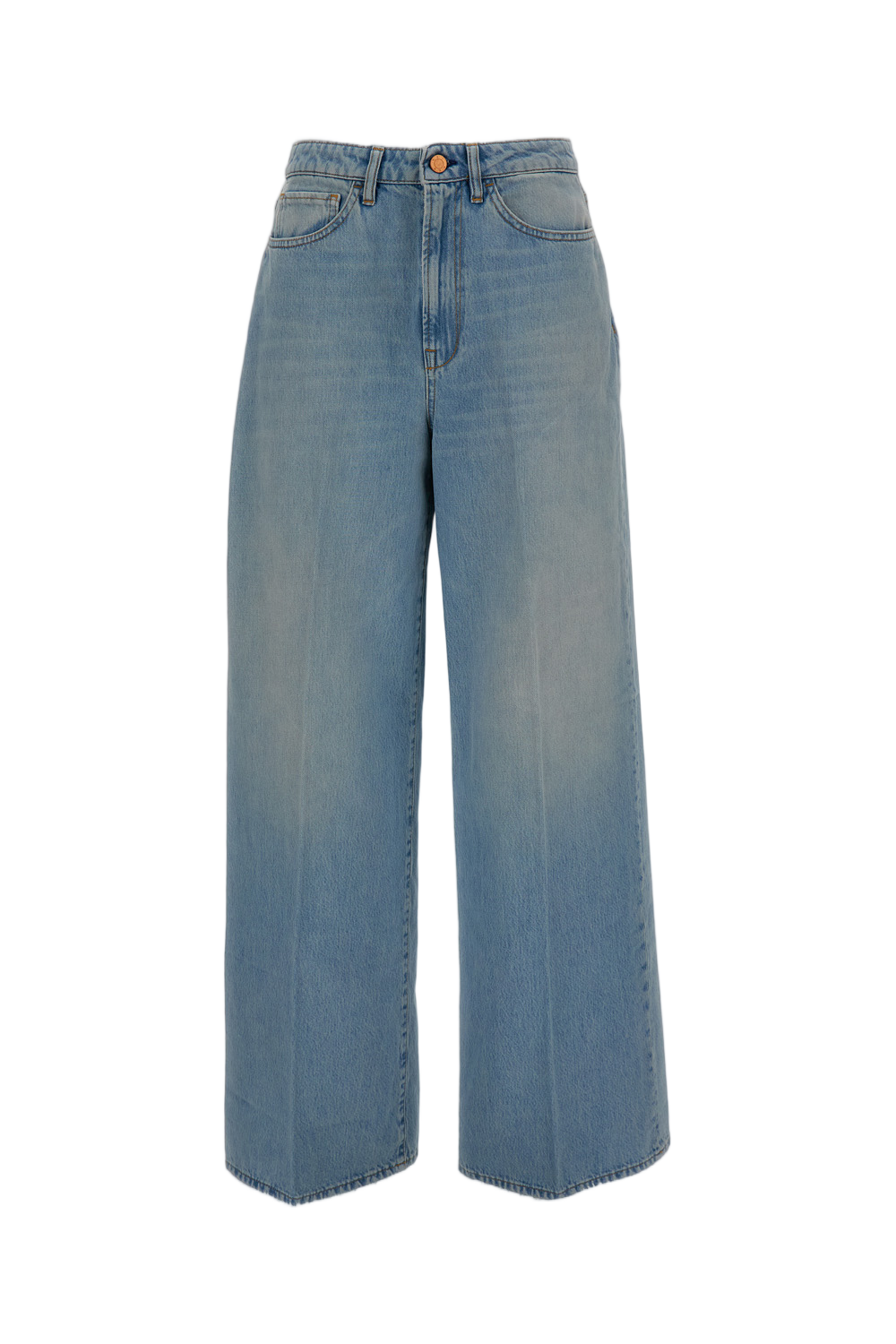 Lightweight Cotton Wide-Leg Jeans