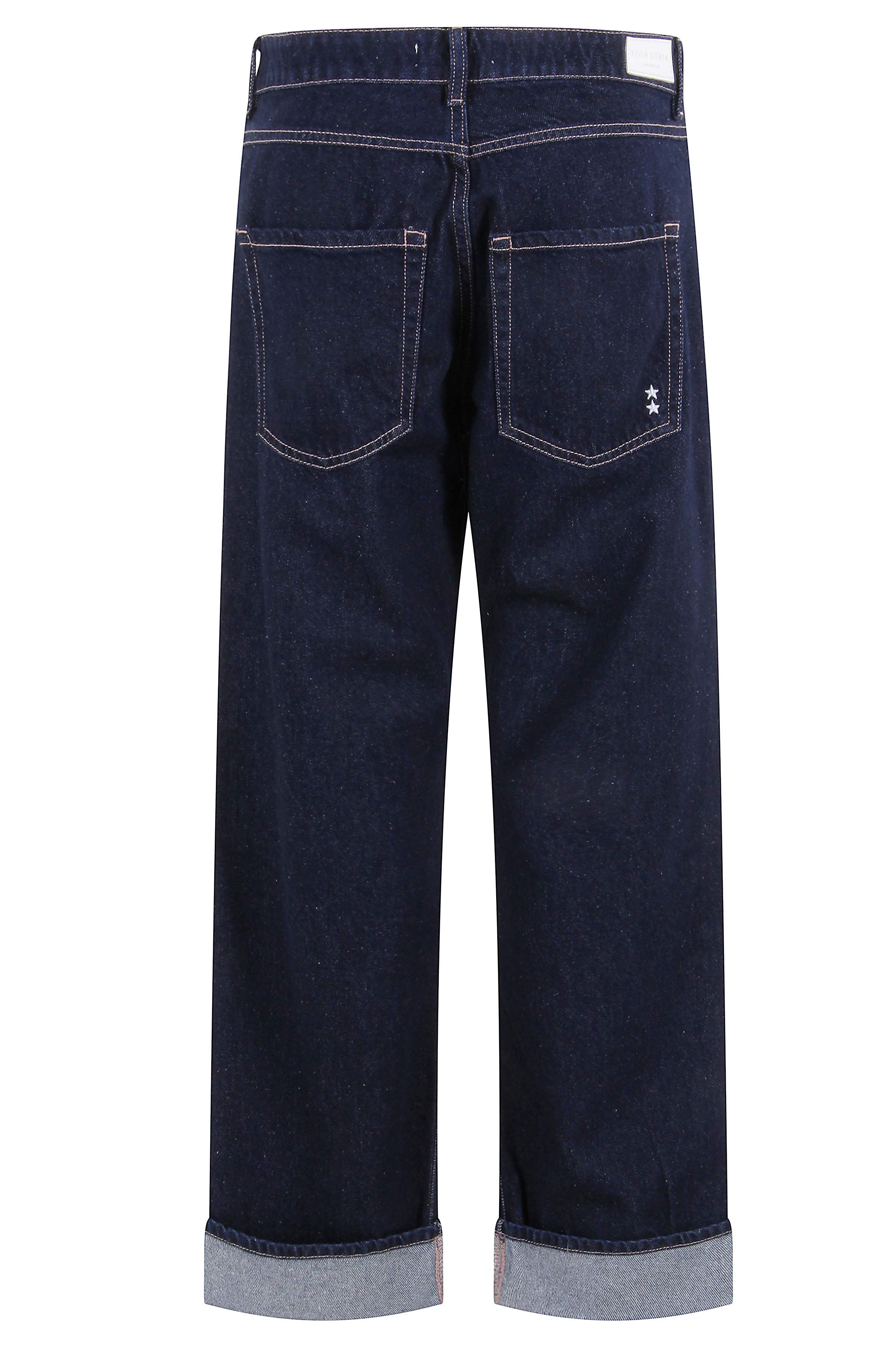 Indigo Blue Tiny Jeans With Contrast Stitching